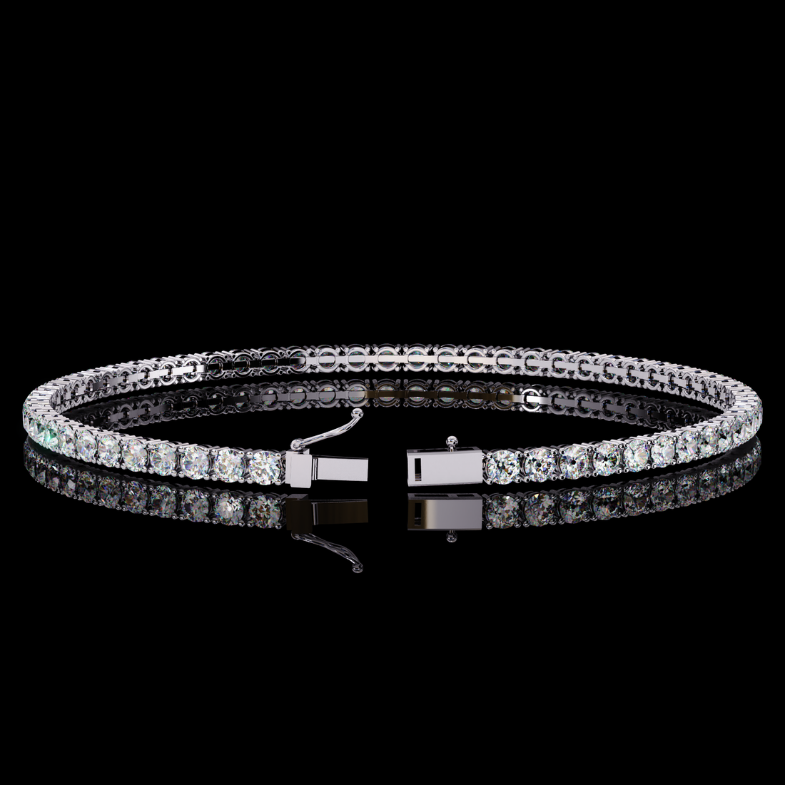 Round Tennis Diamond Bracelet
