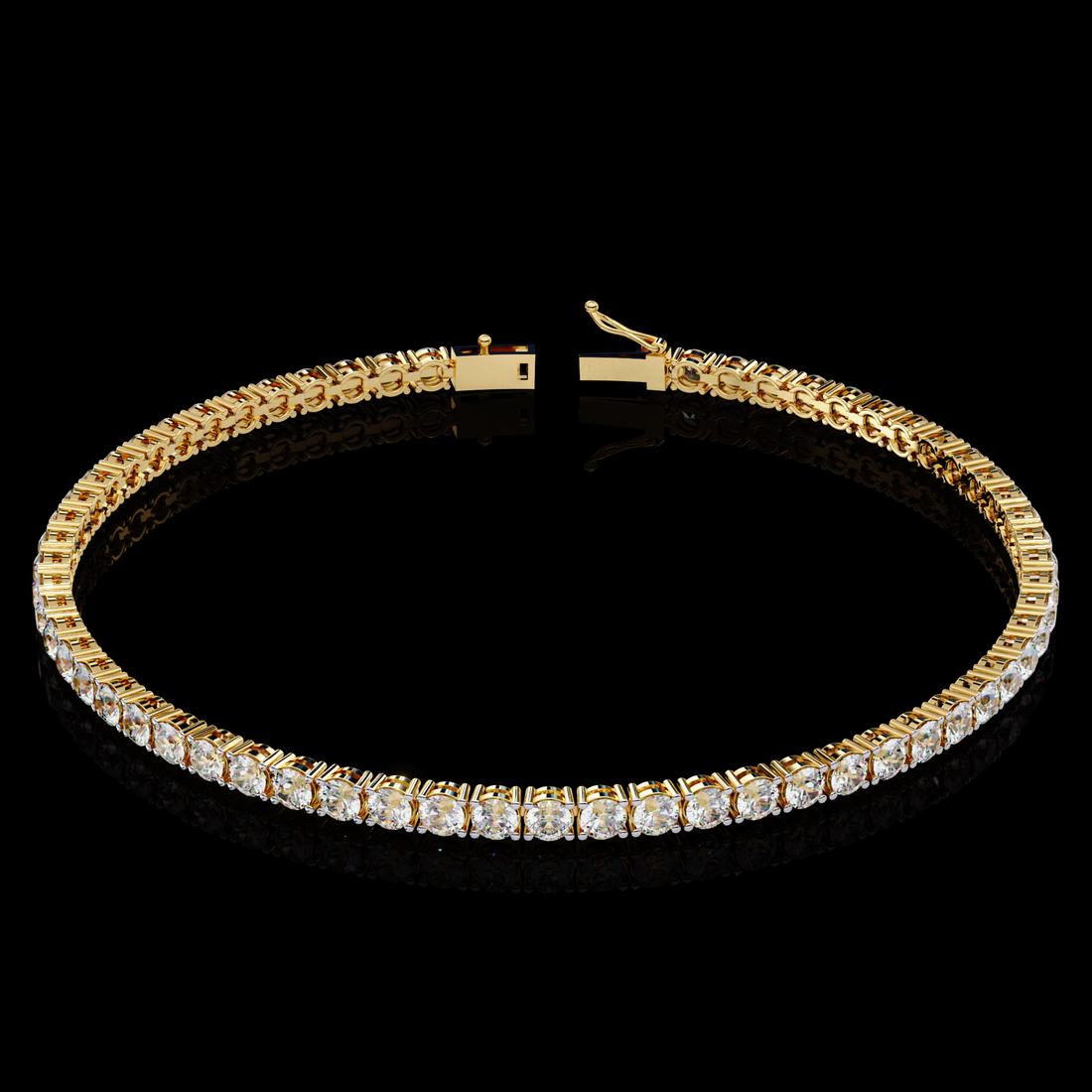 Round Tennis Diamond Bracelet