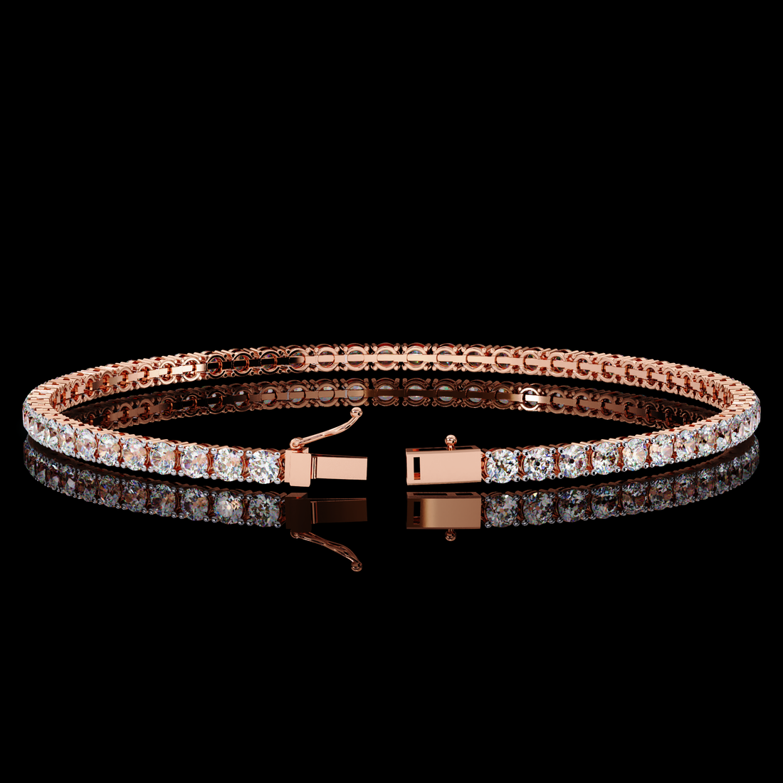 Round Tennis Diamond Bracelet