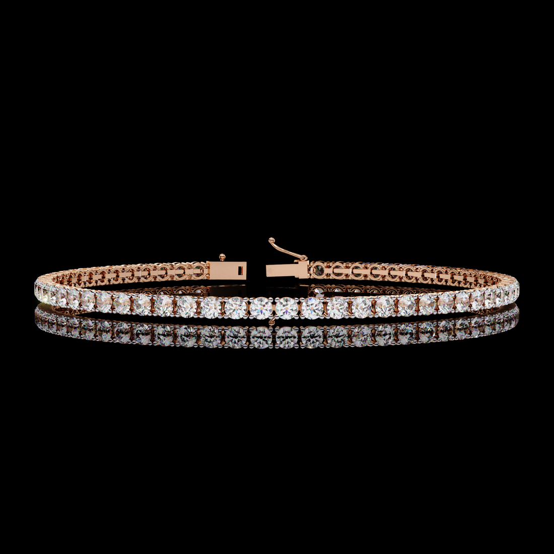 Round Tennis Diamond Bracelet