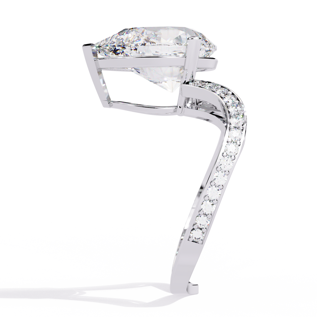 Royal Drop Solitaire Diamond Ring 10