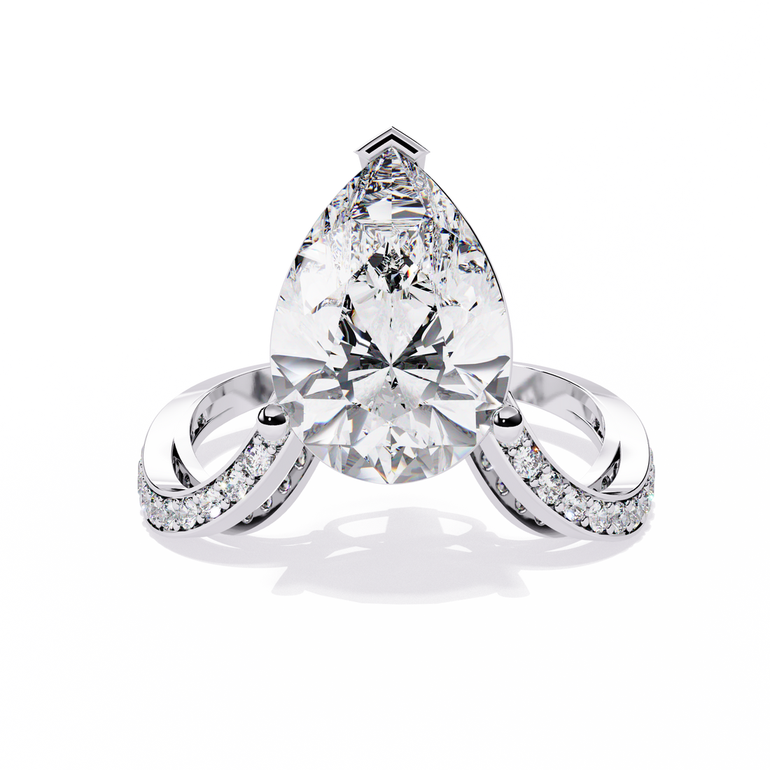 Royal Drop Solitaire Diamond Ring 12