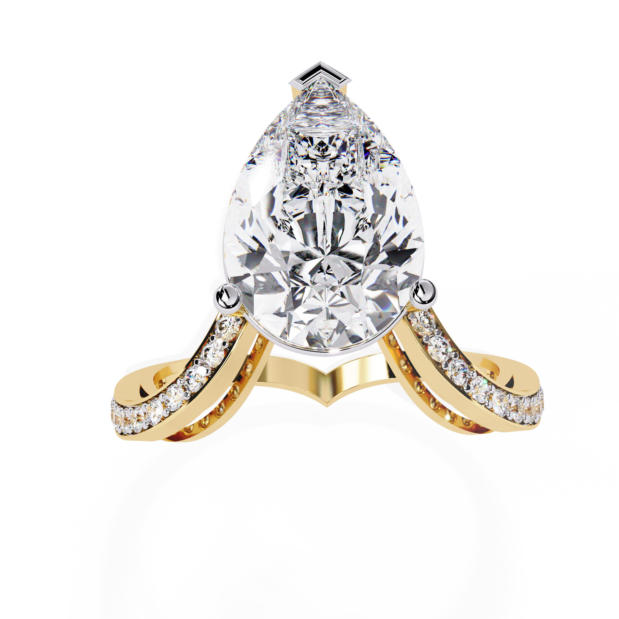 Royal Drop Solitaire Diamond Ring 2