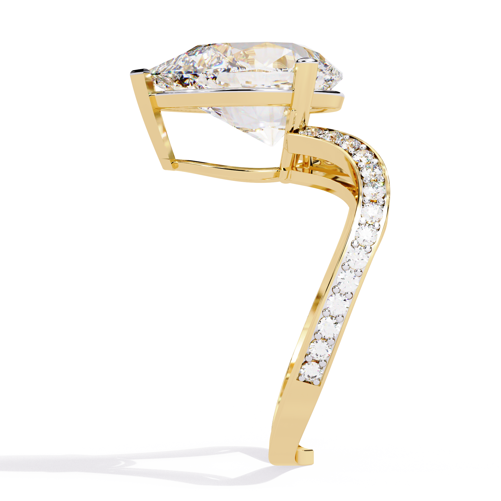 Royal Drop Solitaire Diamond Ring 4