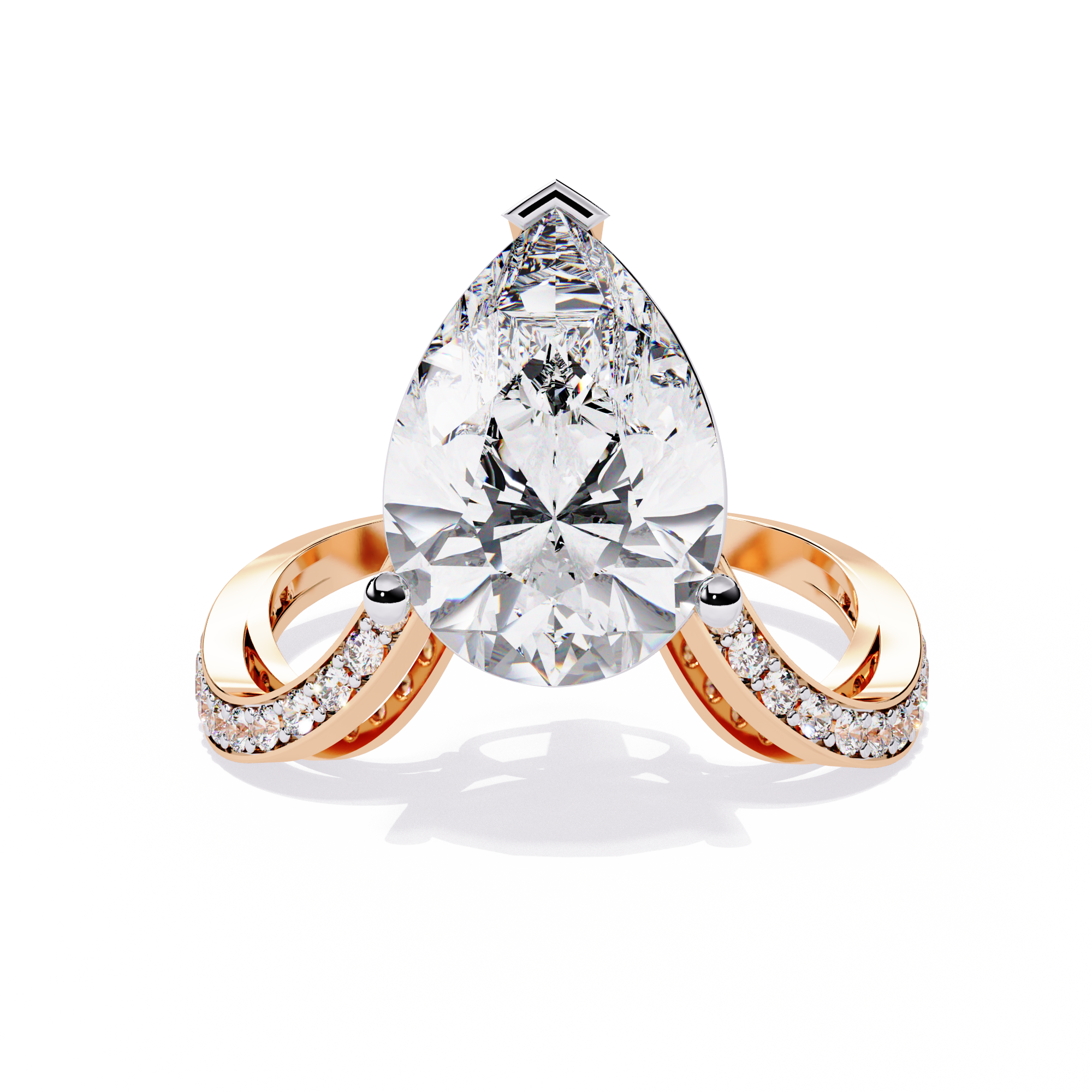 Royal Drop Solitaire Diamond Ring 6