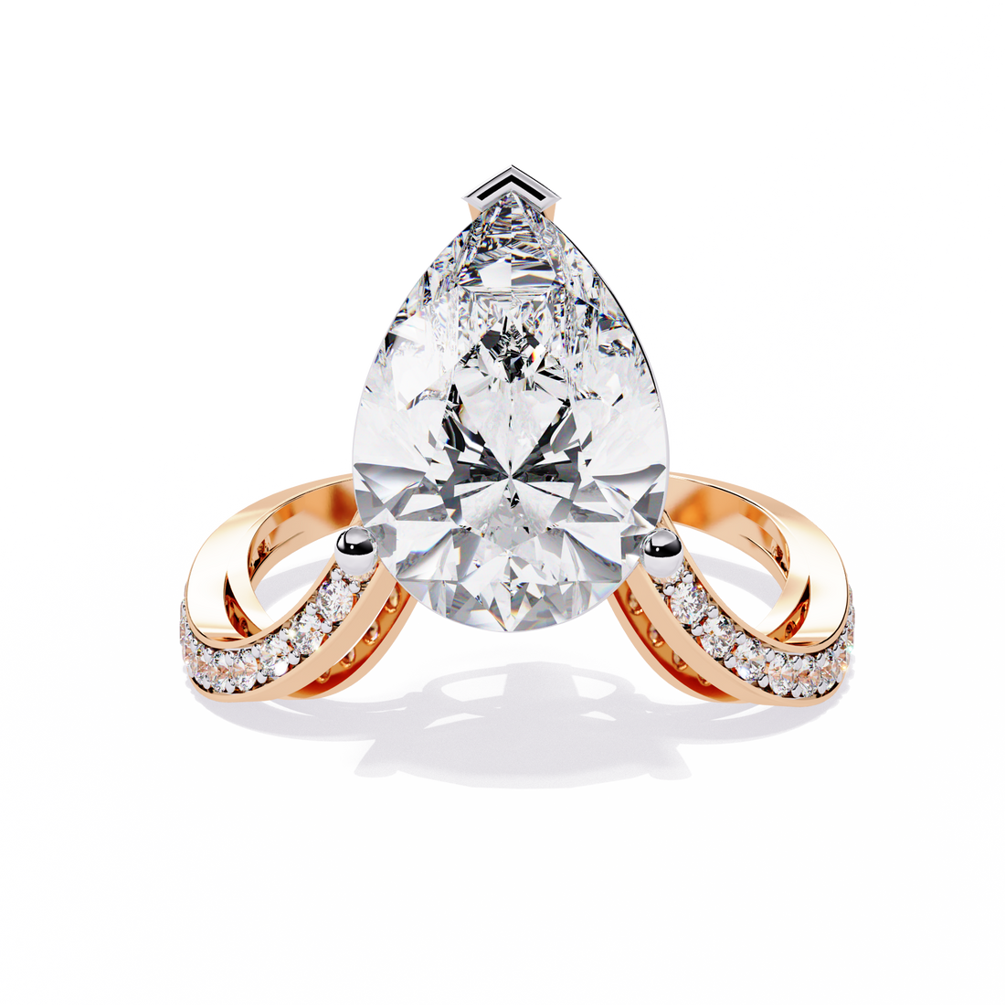 Royal Drop Solitaire Diamond Ring 6