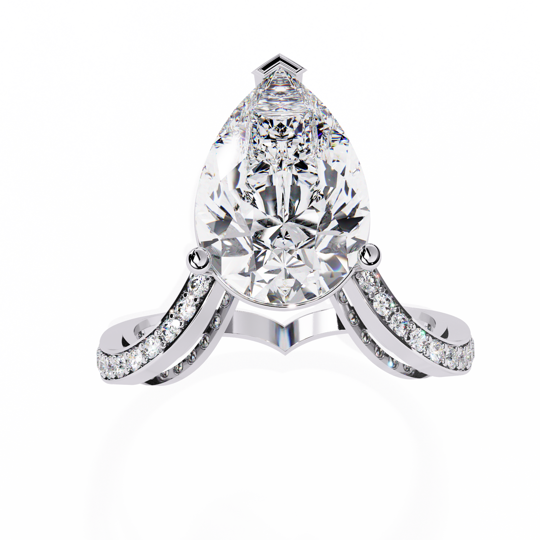 Royal Drop Solitaire Diamond Ring 9