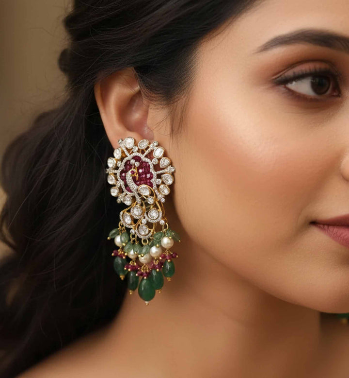 Royal Peacock Lab-Grown Polki Diamond Necklace 