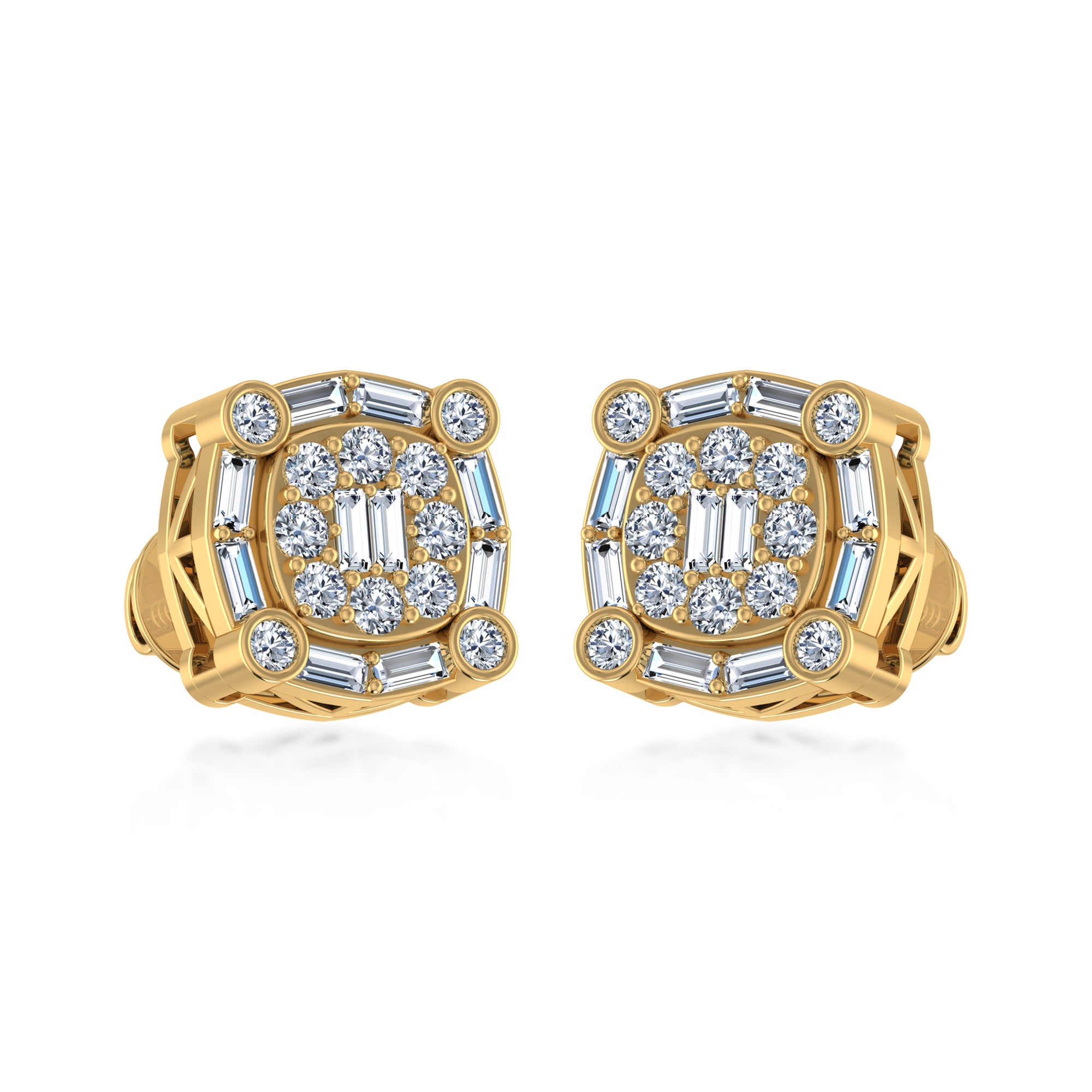 Royal Prism Halo Lab Grown Diamond Earrings 2