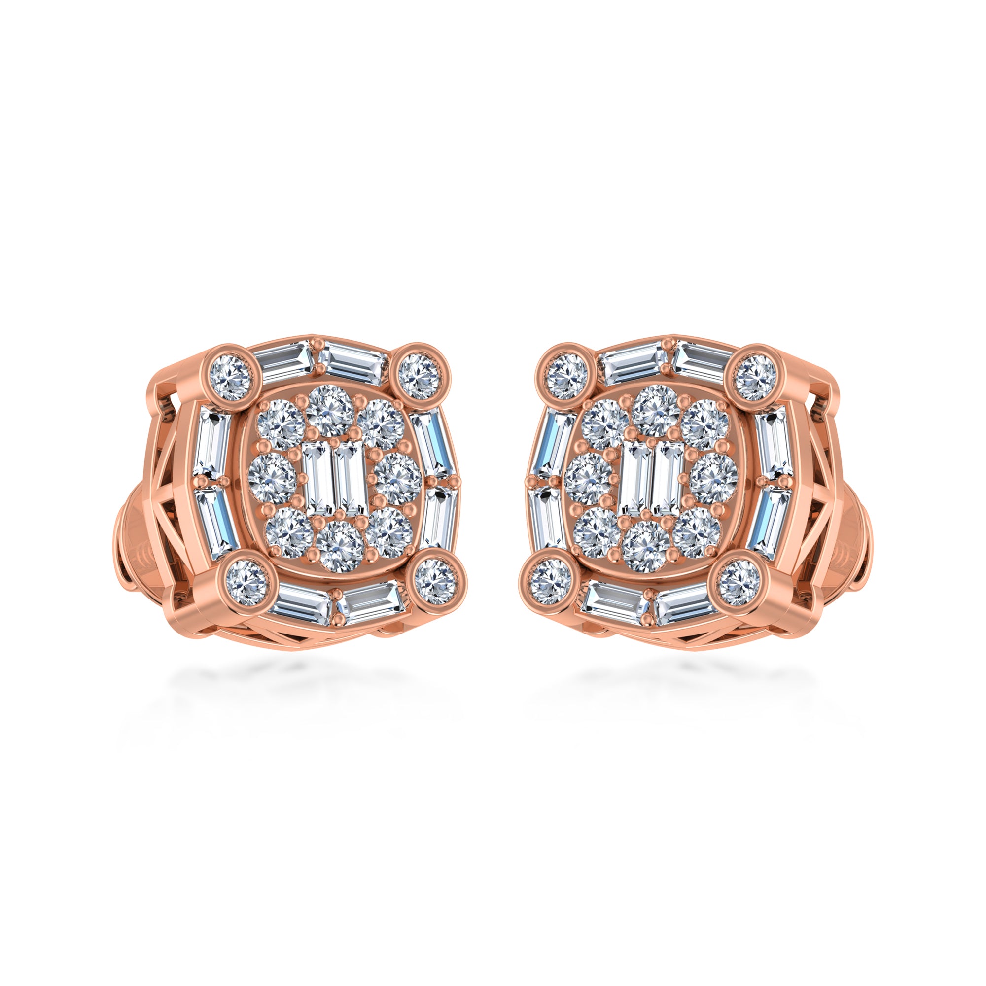 Royal Prism Halo Lab Grown Diamond Earrings 4