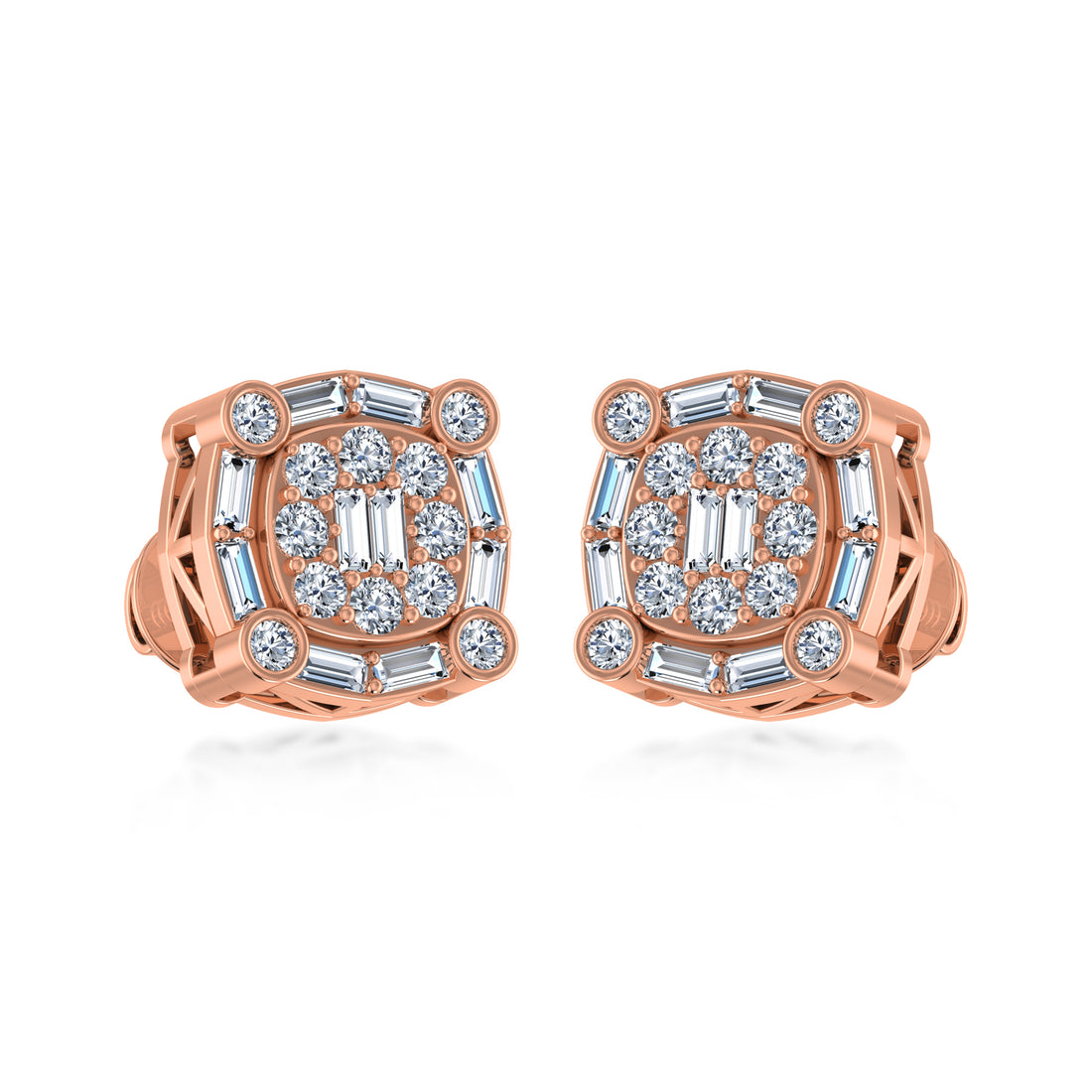 Royal Prism Halo Lab Grown Diamond Earrings 4