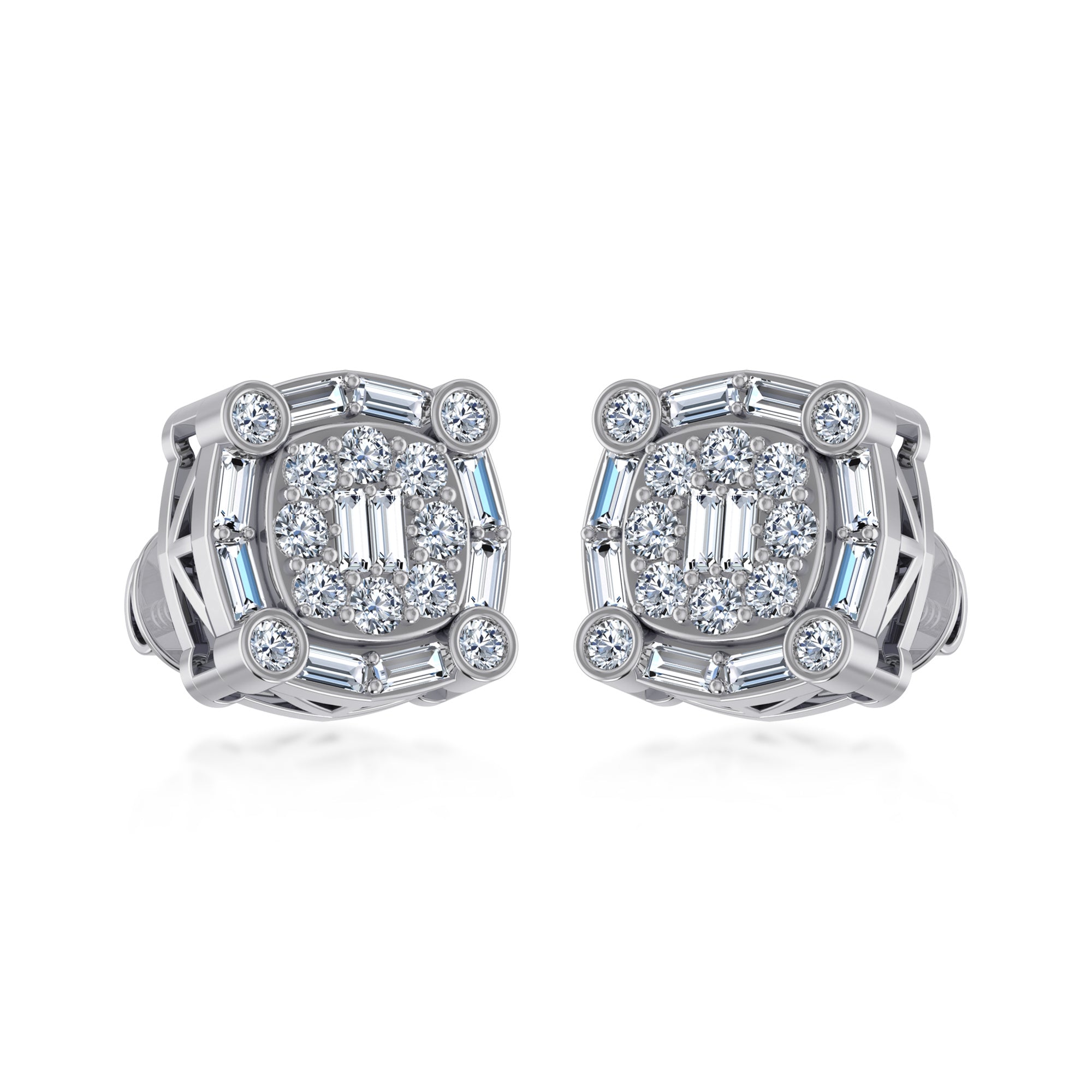 Royal Prism Halo Lab Grown Diamond Earrings 6