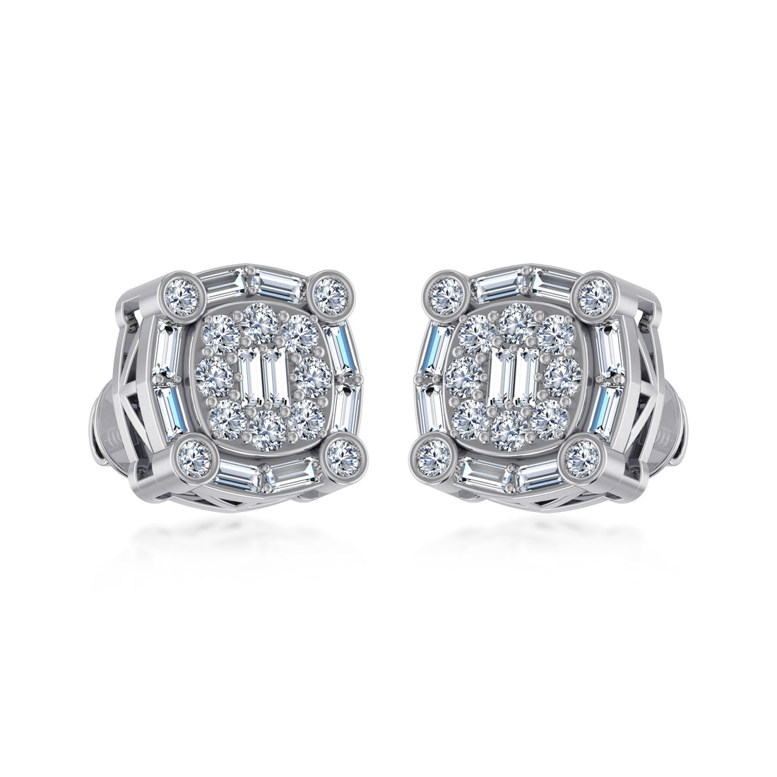 Royal Prism Halo Lab Grown Diamond Earrings 6