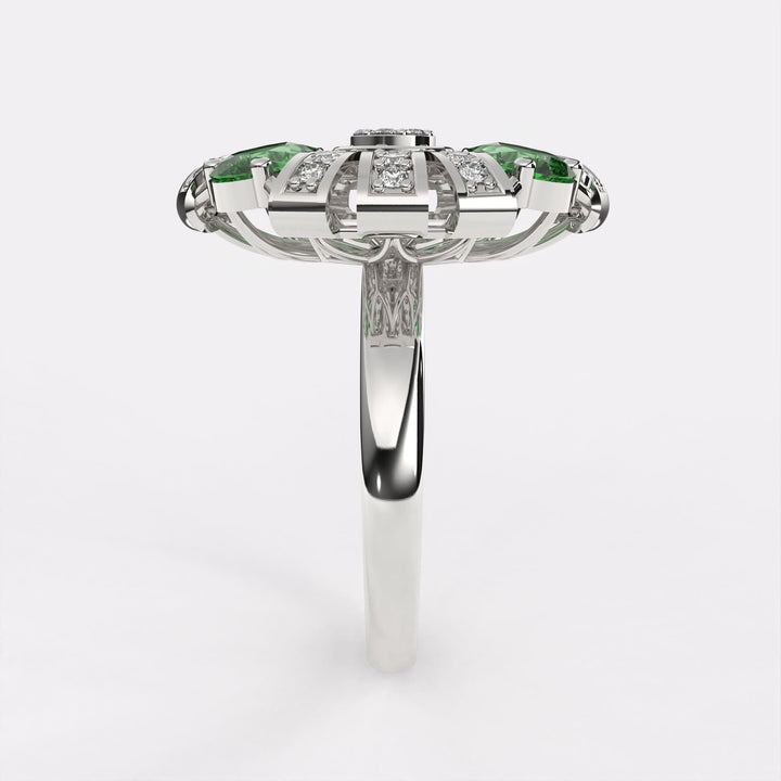 Royal Radiance Diamond Ring in 925 Silver