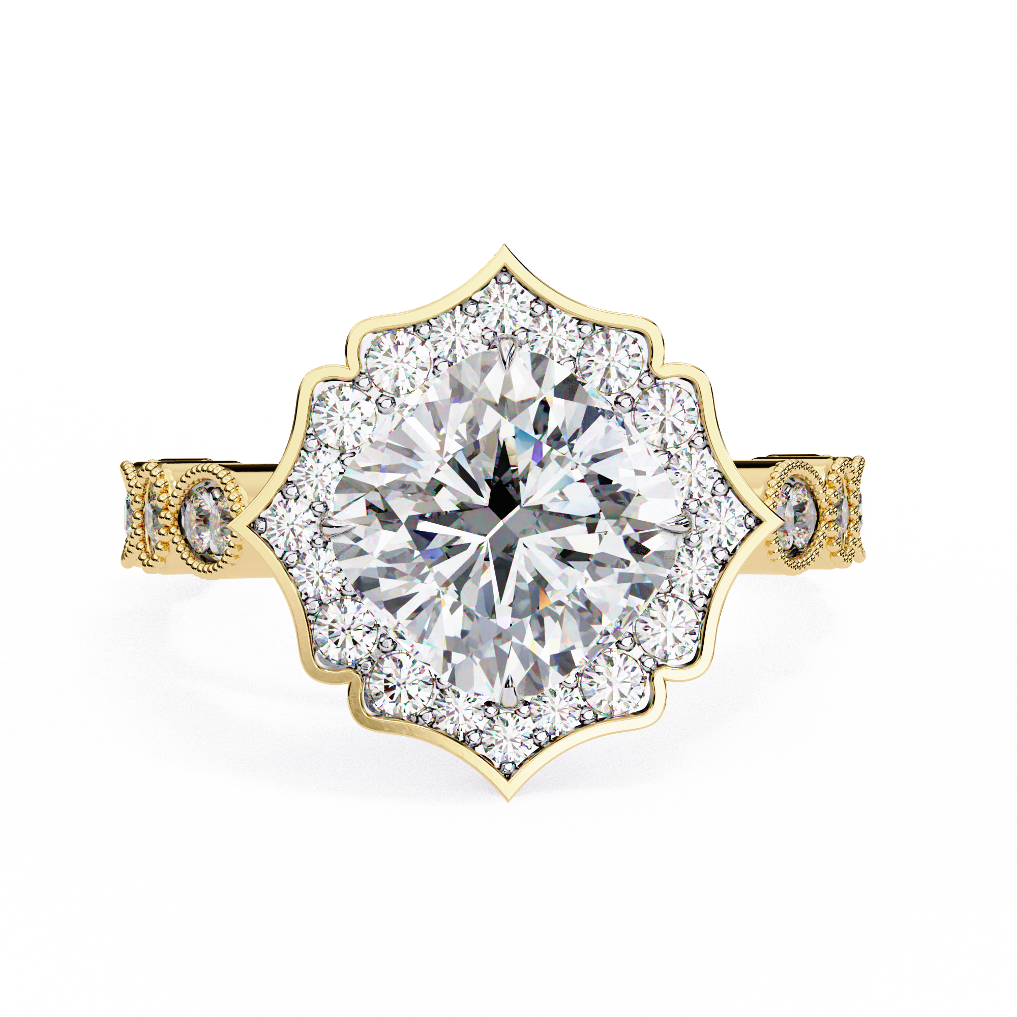 Royal Style Cushion Lab Grown Diamond Diamond  Ring