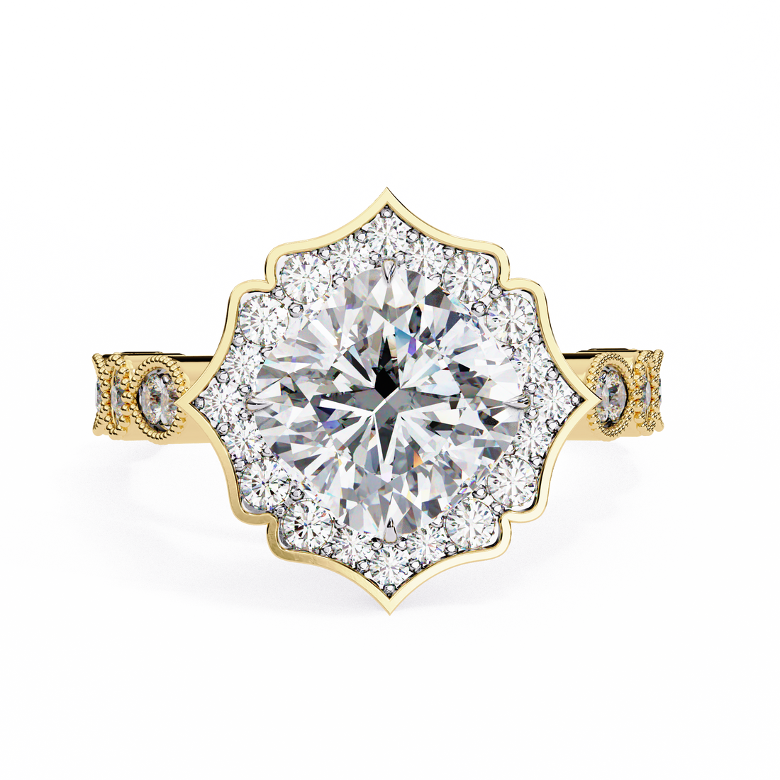 Royal Style Cushion Lab Grown Diamond Diamond  Ring
