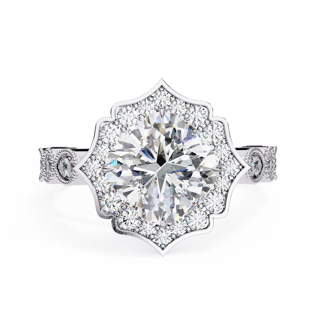 Royal Style Cushion Lab Grown Diamond Diamond  Ring10