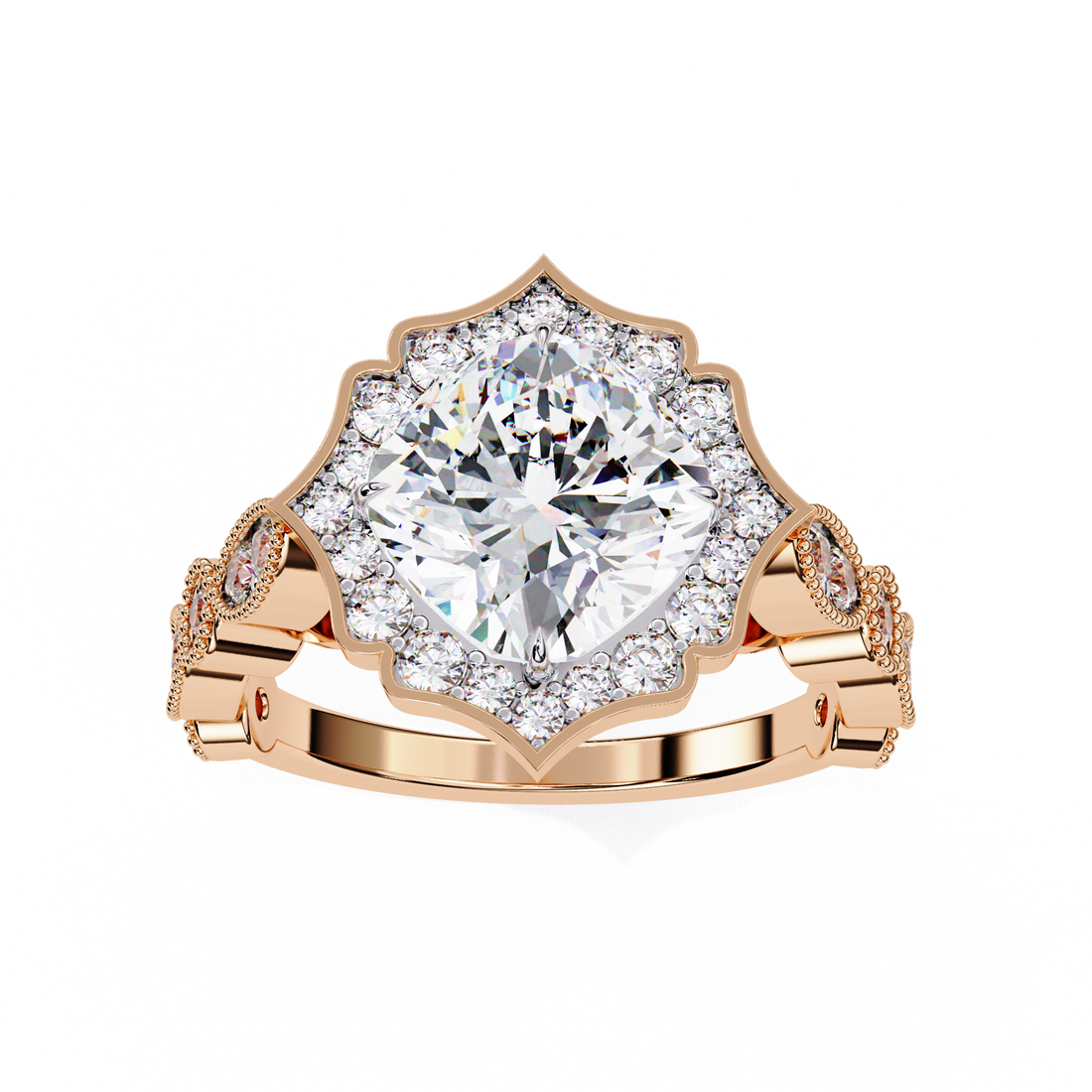 Royal Style Cushion Lab Grown Diamond Diamond  Ring7