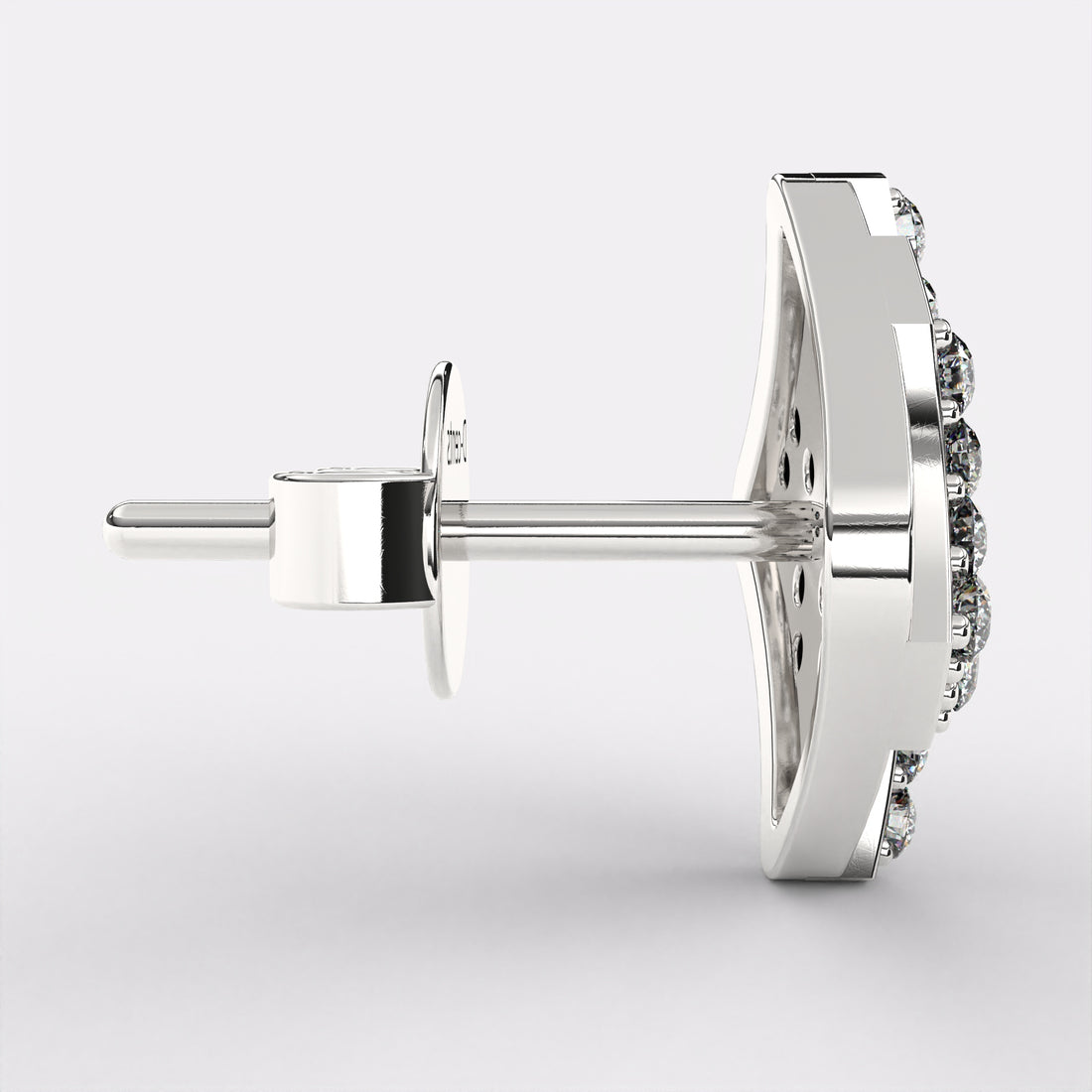 Rustic Glam Diamond Stud Earrings In 925 Silver