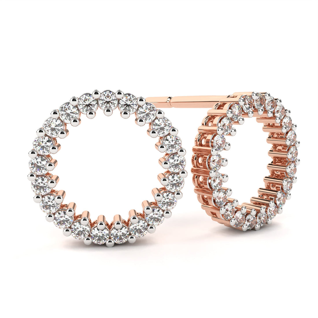 Circular Diamond Earrings