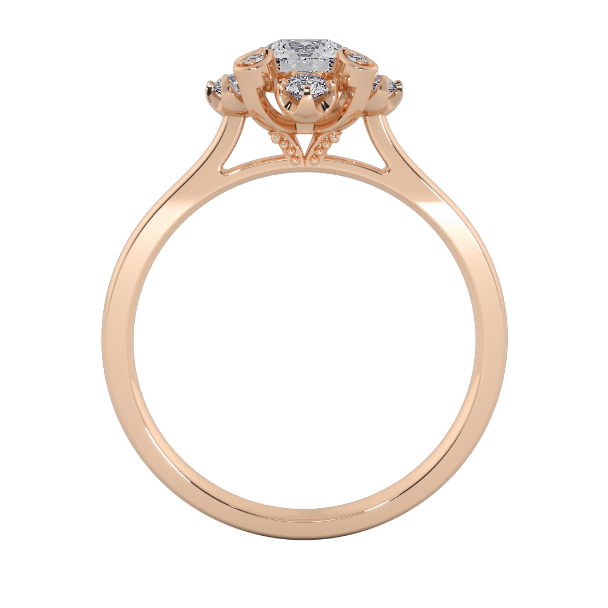 Eternal Bloom Round Cut Diamond Ring