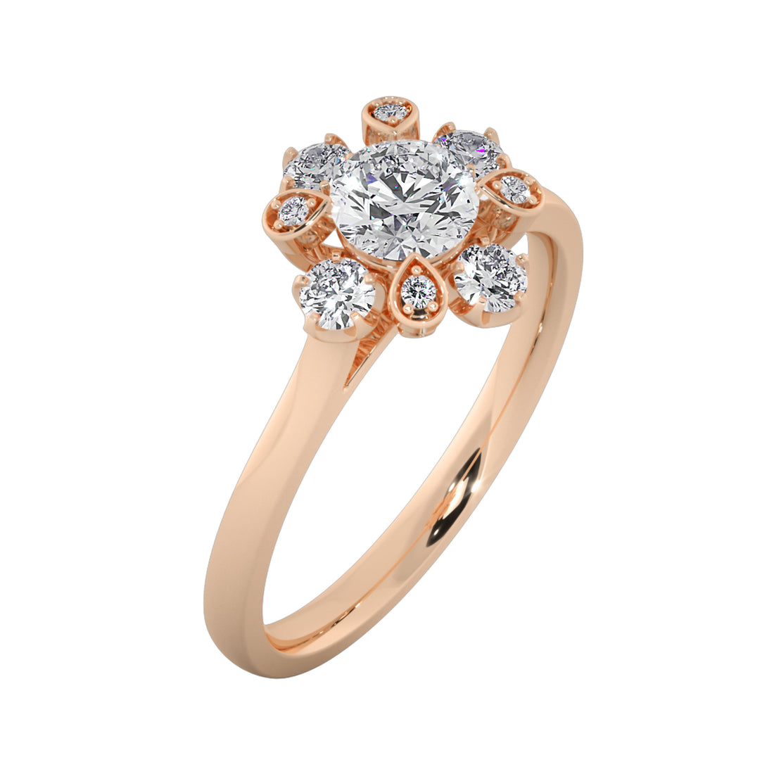 Eternal Bloom Round Cut Diamond Ring