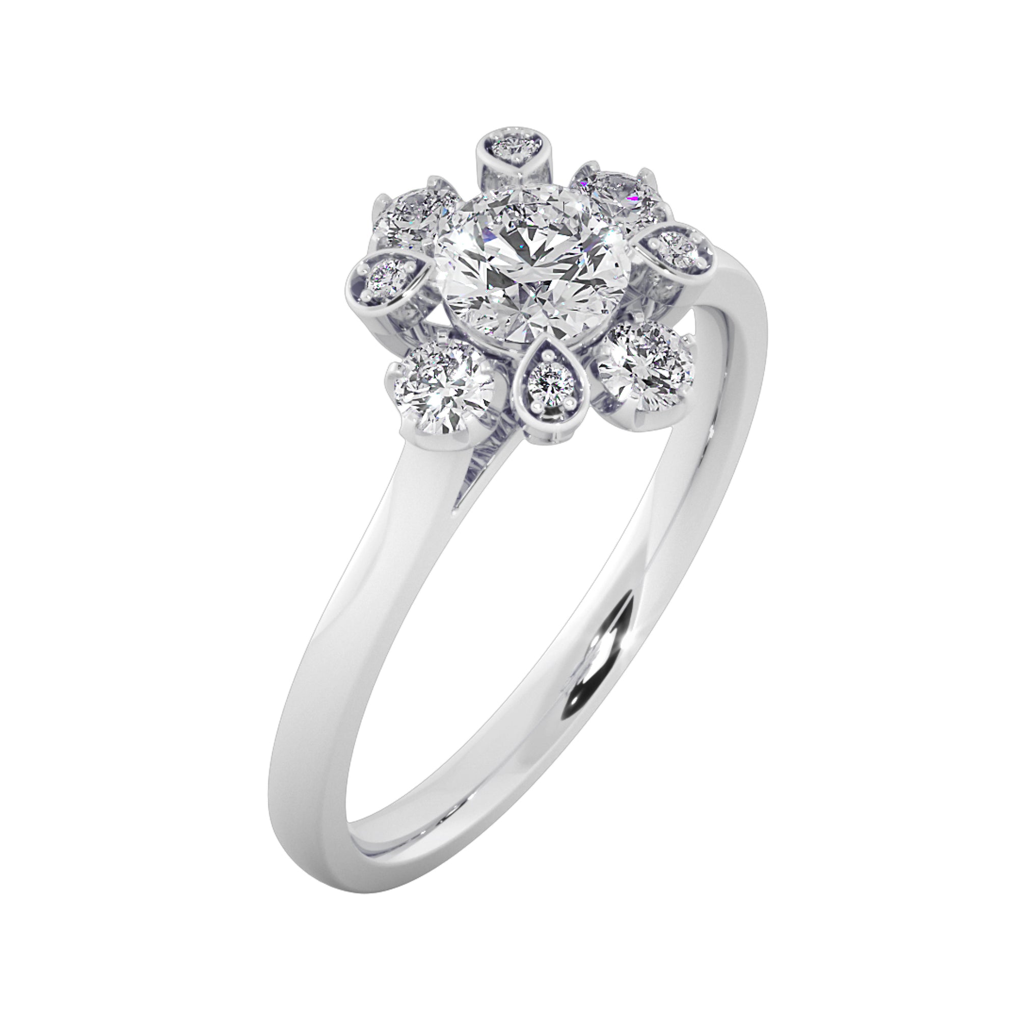 Eternal Bloom Round Cut Diamond Ring