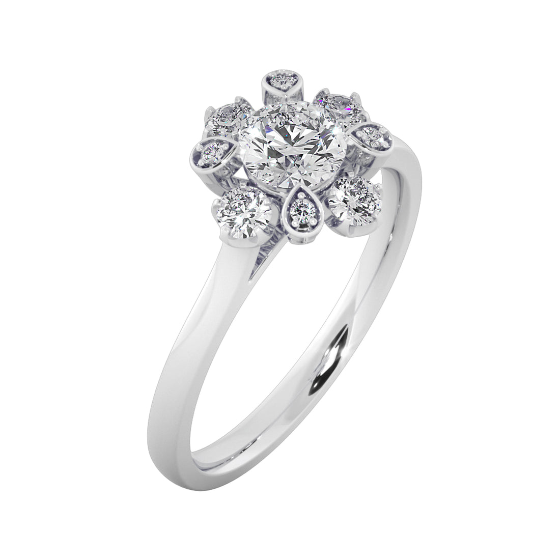 Eternal Bloom Round Cut Diamond Ring
