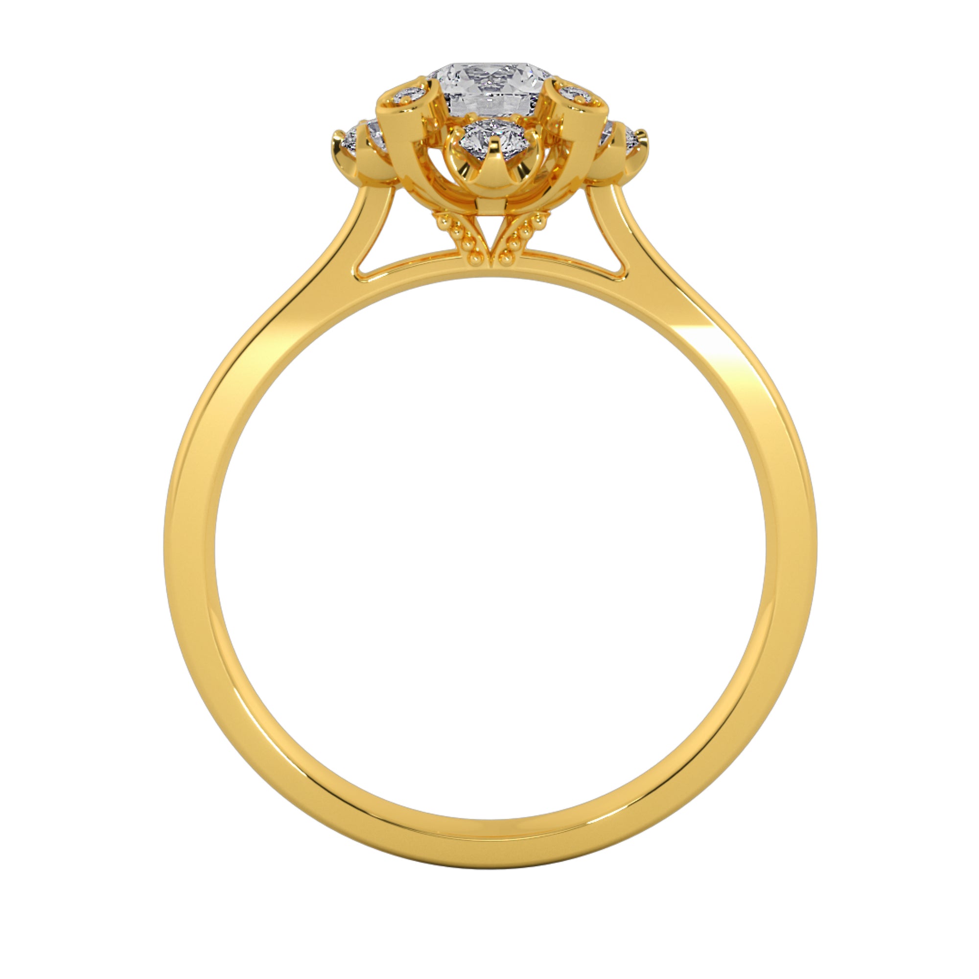Eternal Bloom Round Cut Diamond Ring