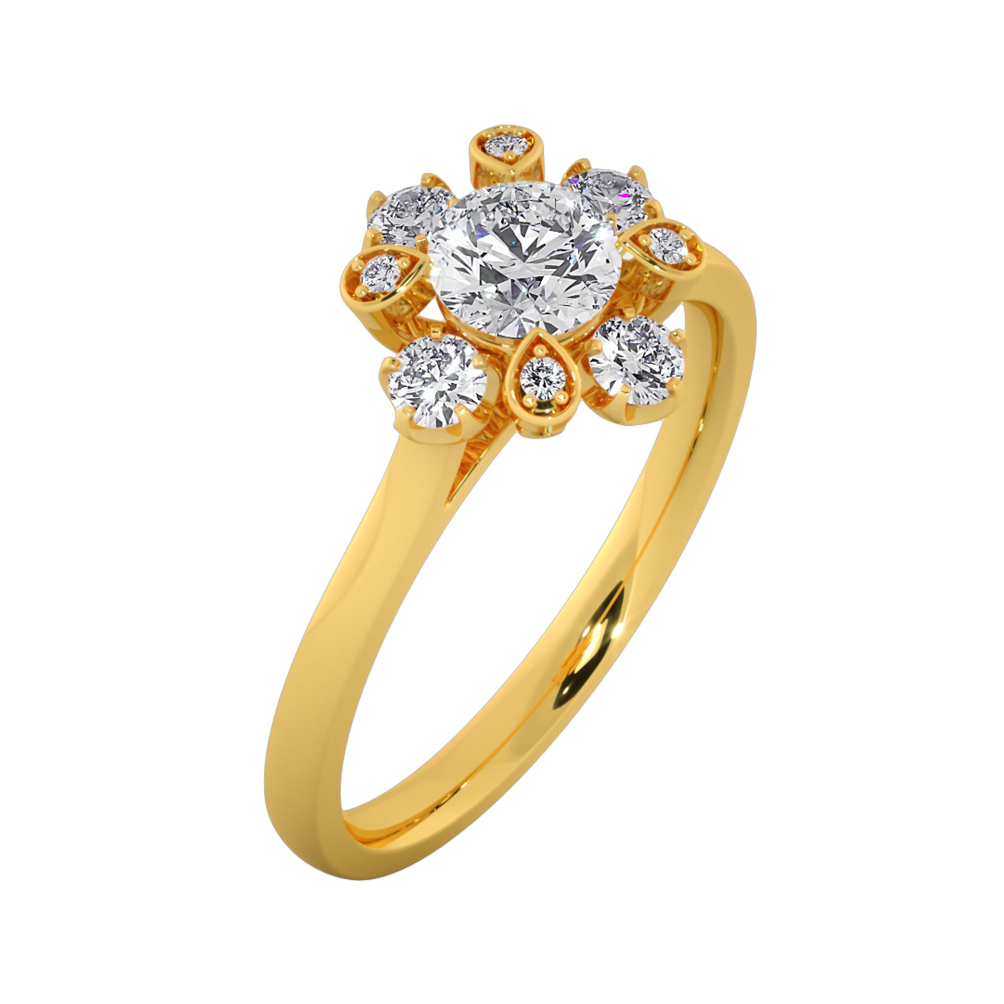 Eternal Bloom Round Cut Diamond Ring