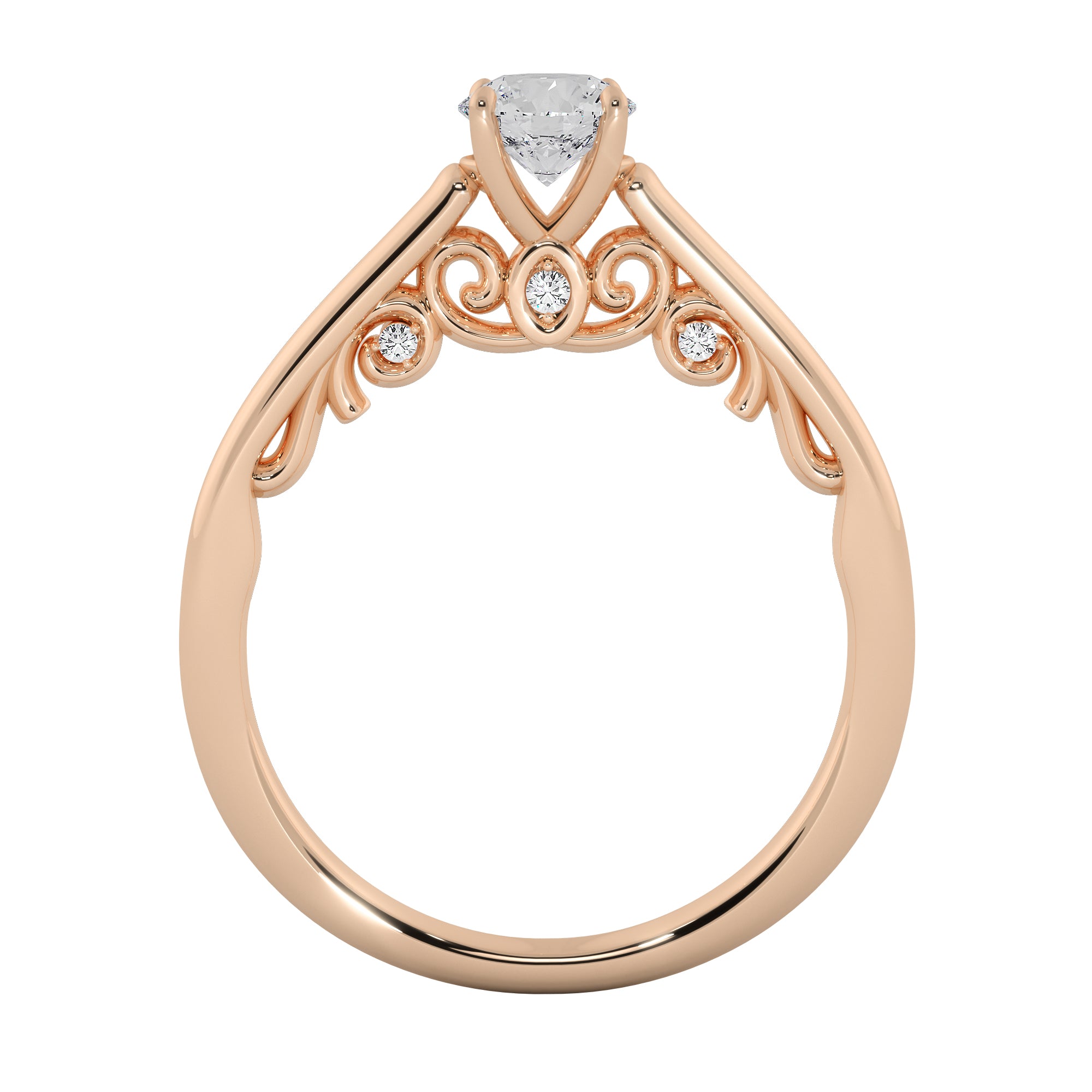 Classic Round Cut Solitaire Diamond Engagement Ring
