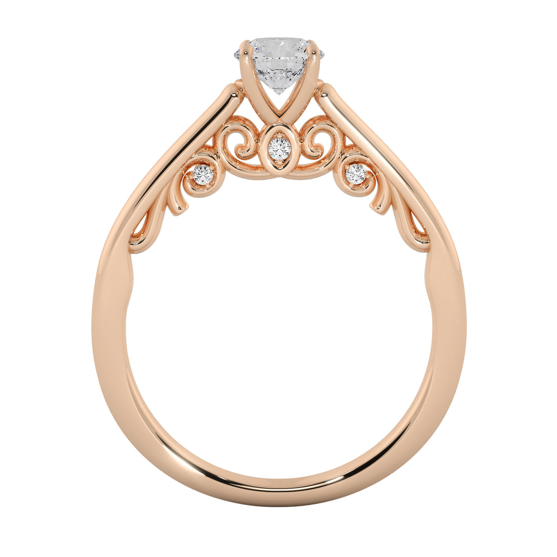 Classic Round Cut Solitaire Diamond Engagement Ring