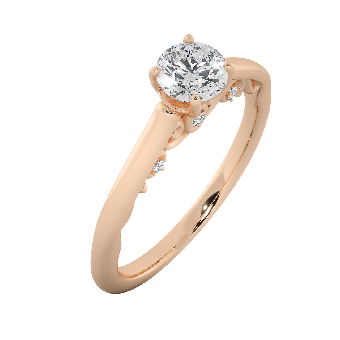 Classic Round Cut Solitaire Diamond Engagement Ring