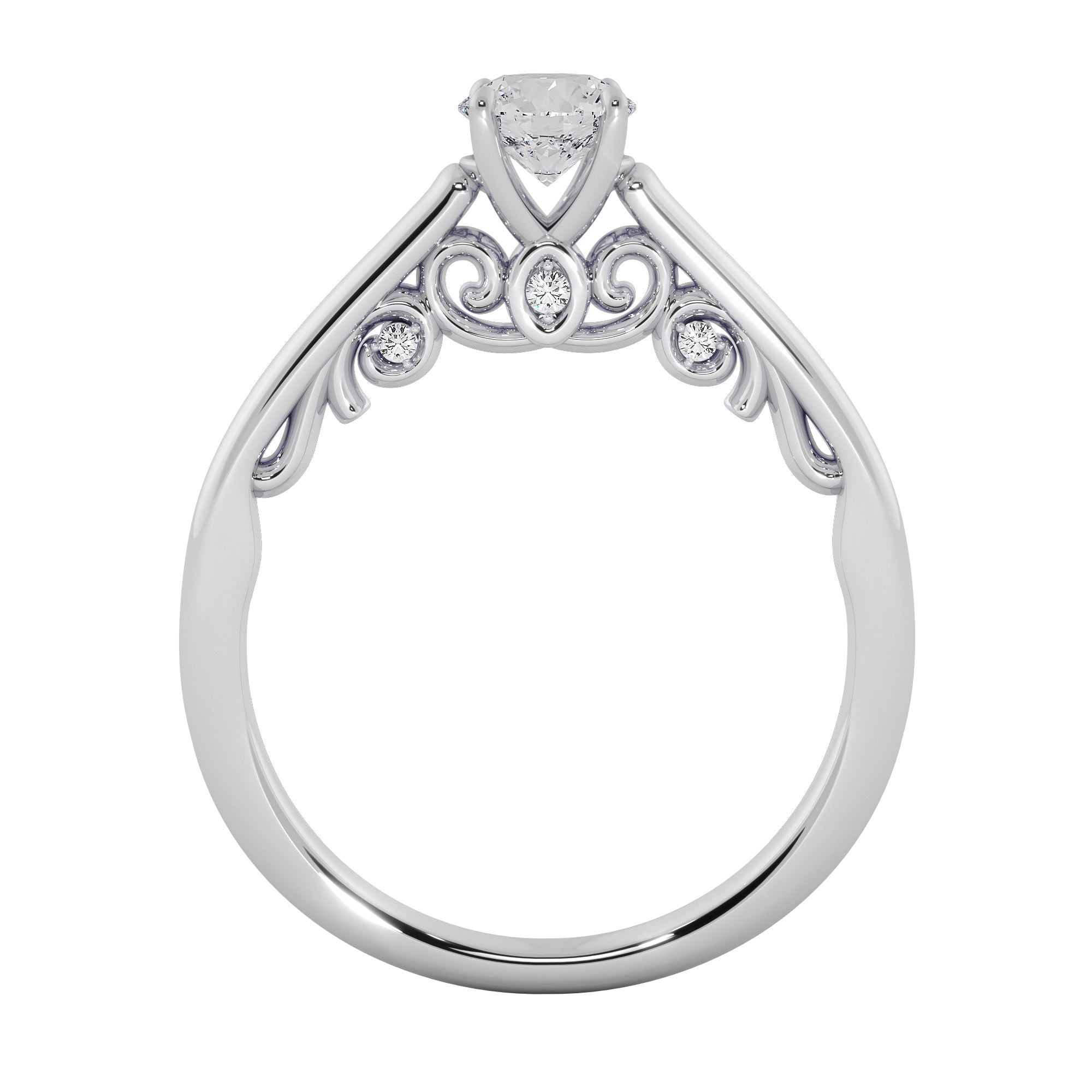 Classic Round Cut Solitaire Diamond Engagement Ring