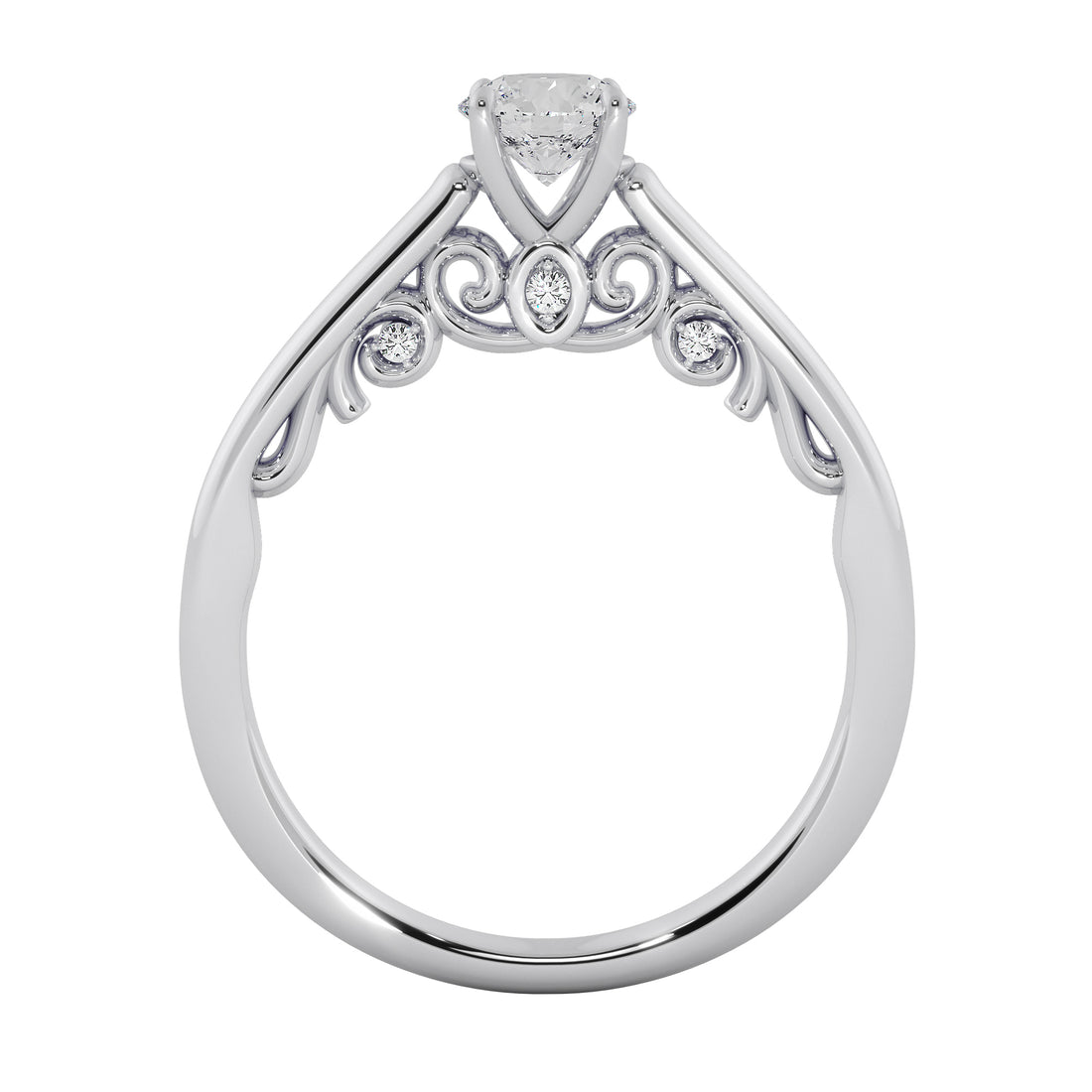Classic Round Cut Solitaire Diamond Engagement Ring