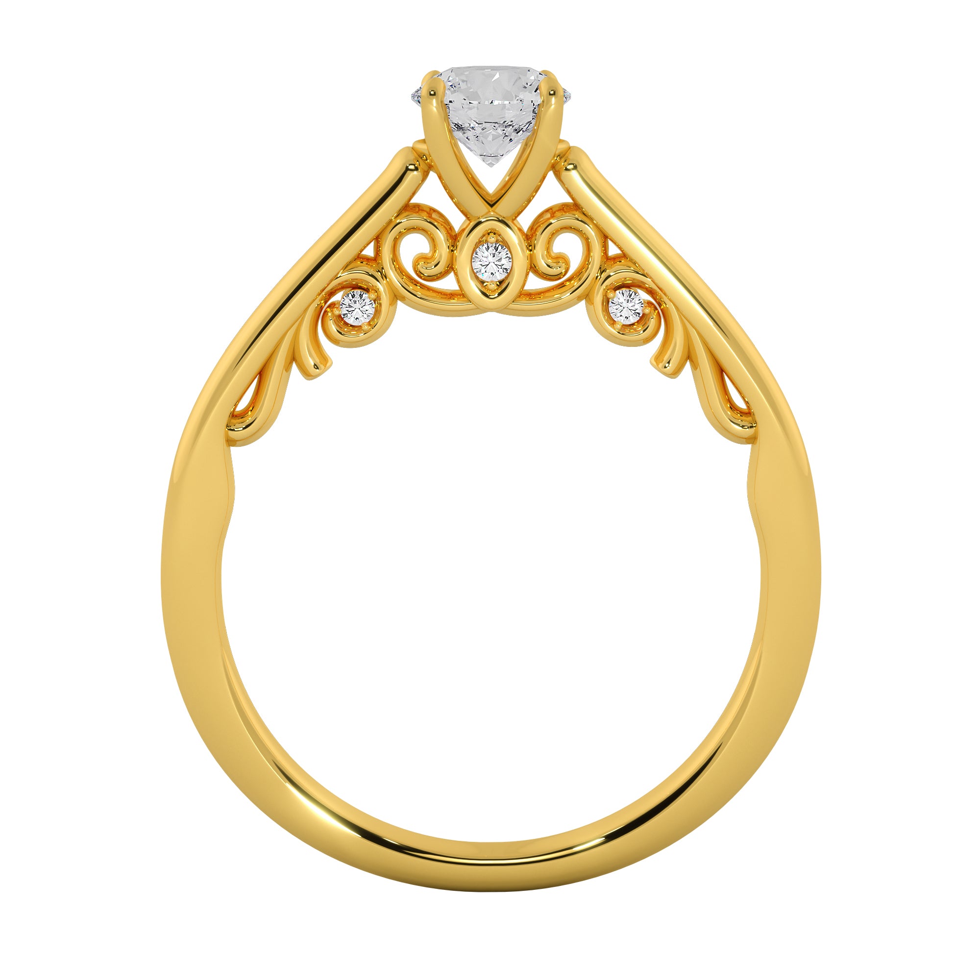 Classic Round Cut Solitaire Diamond Engagement Ring