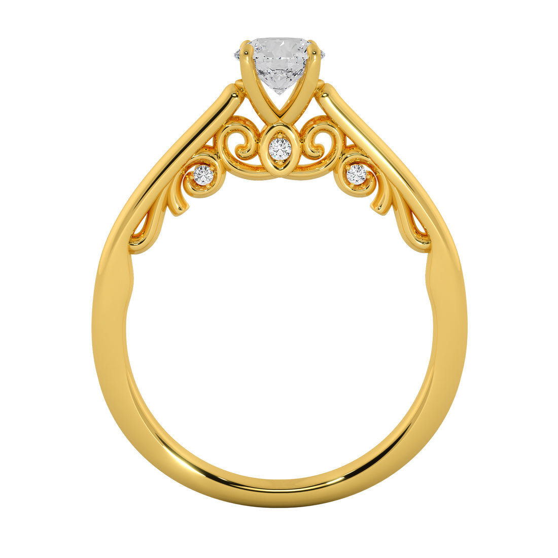 Classic Round Cut Solitaire Diamond Engagement Ring