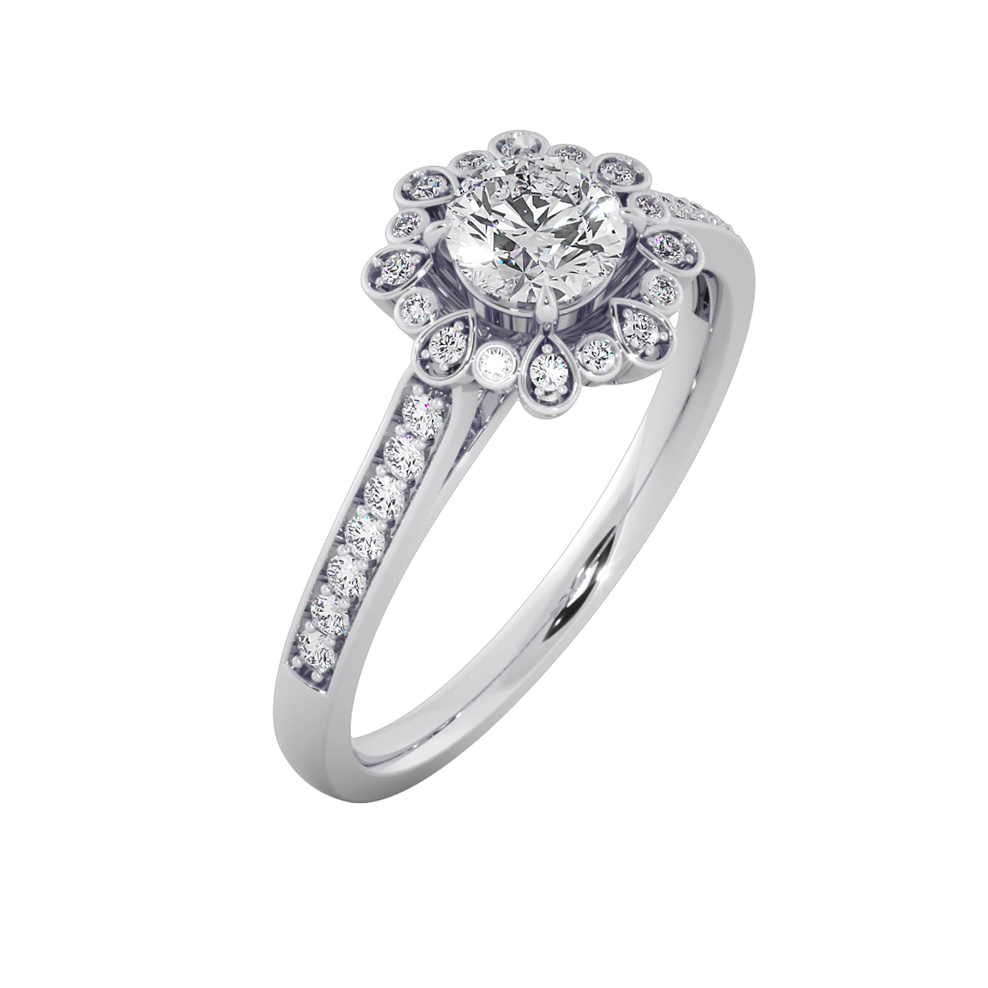 Empress Bloom Diamond Engagement Ring