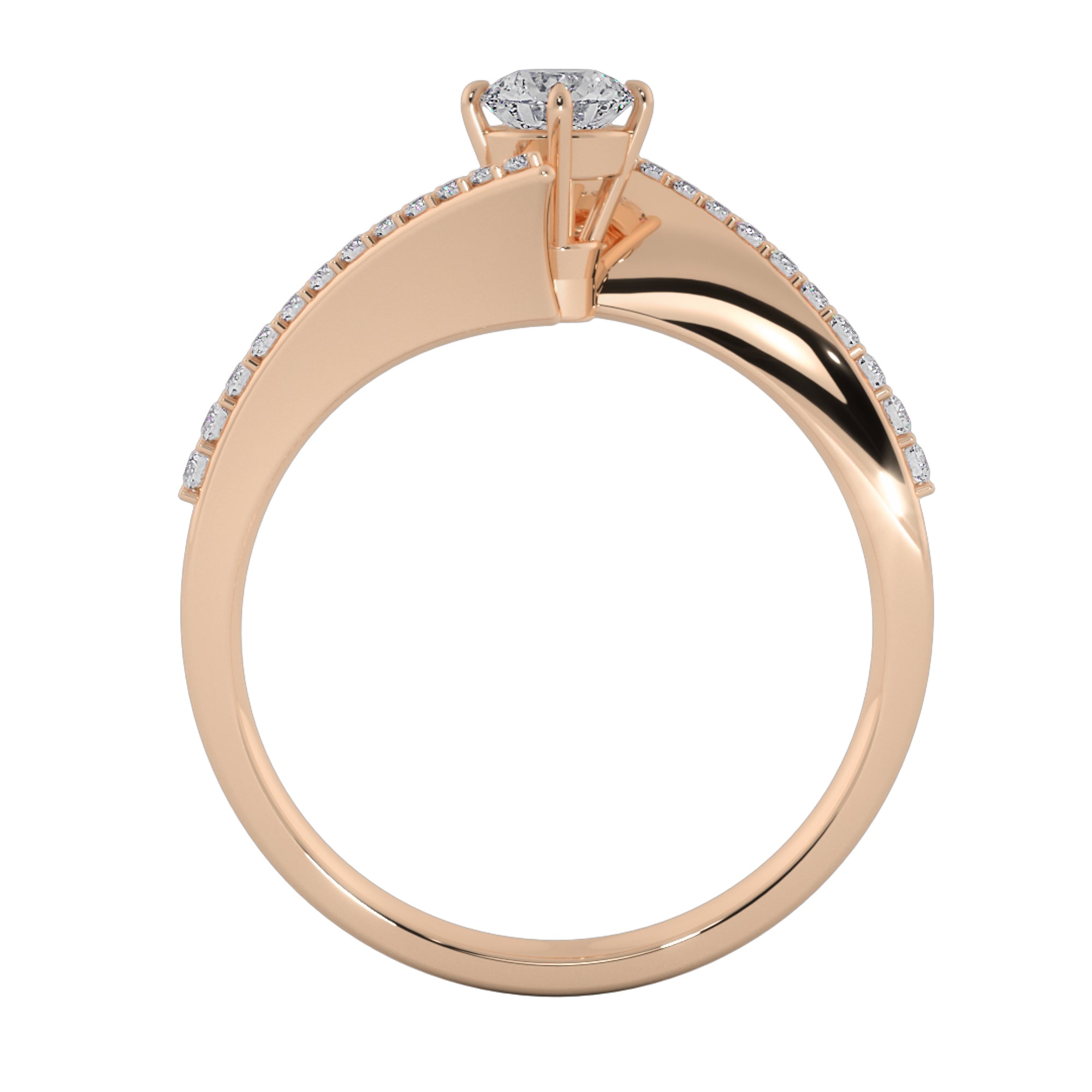 Elegant Solitaire Round Cut Diamond Ring