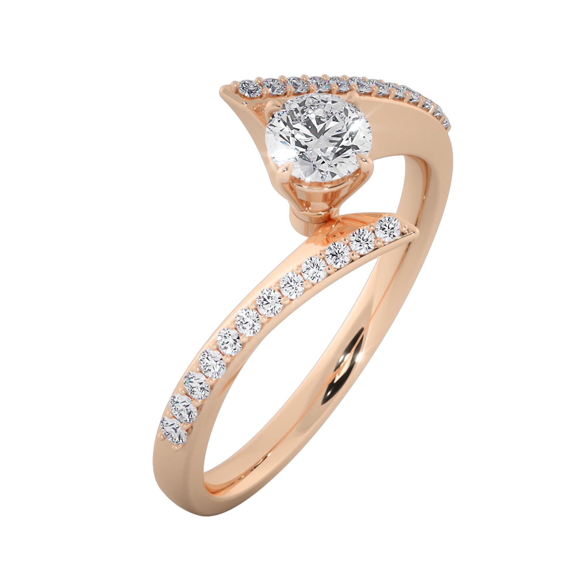 Elegant Solitaire Round Cut Diamond Ring