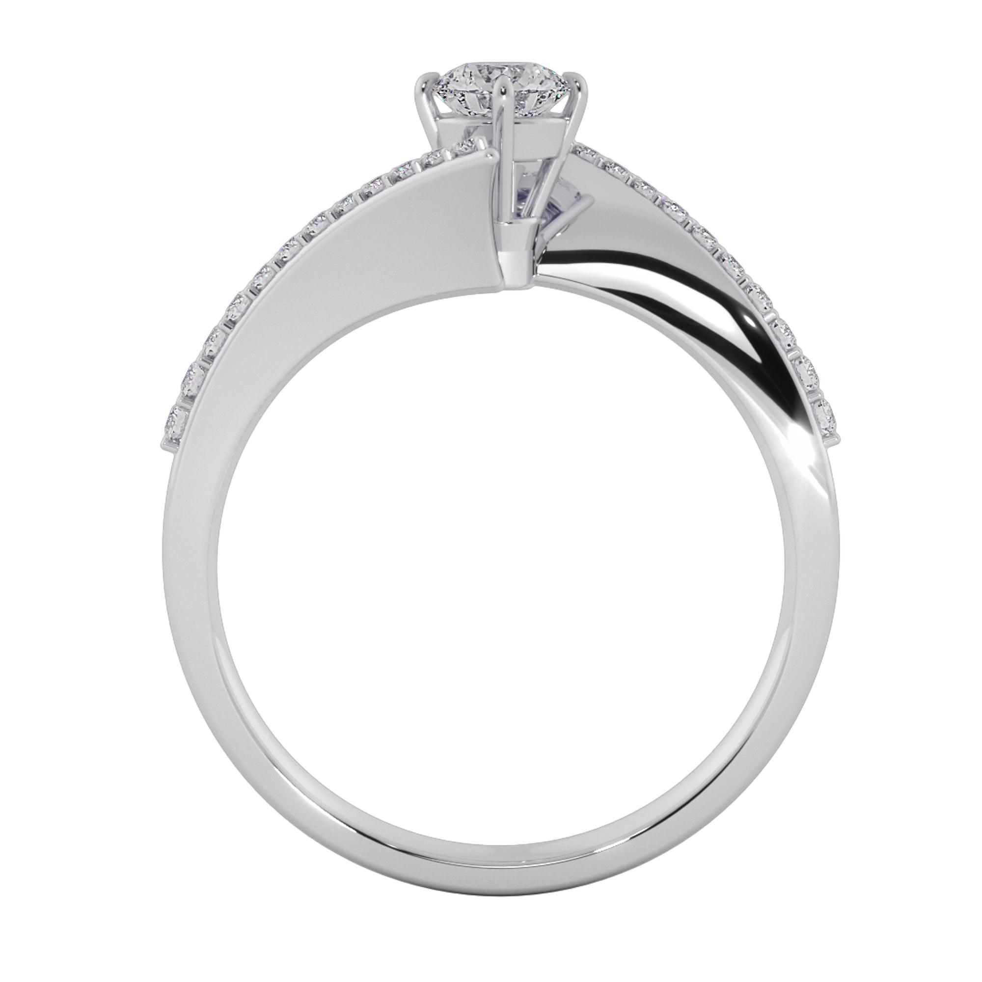 Elegant Solitaire Round Cut Diamond Ring