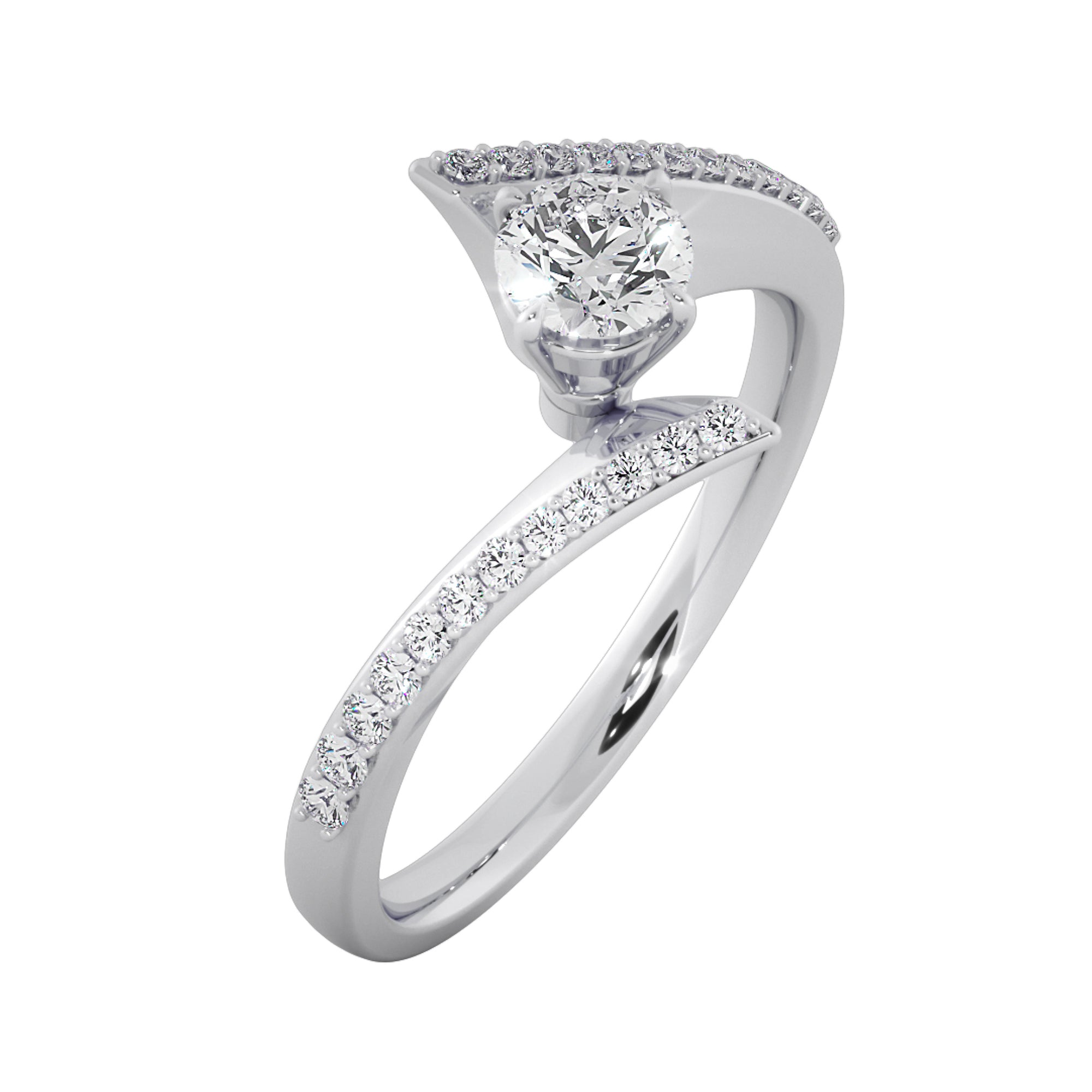 Elegant Solitaire Round Cut Diamond Ring