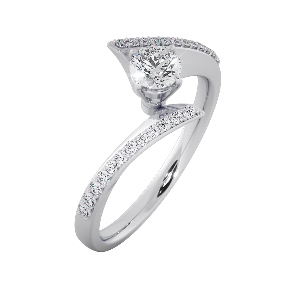 Elegant Solitaire Round Cut Diamond Ring