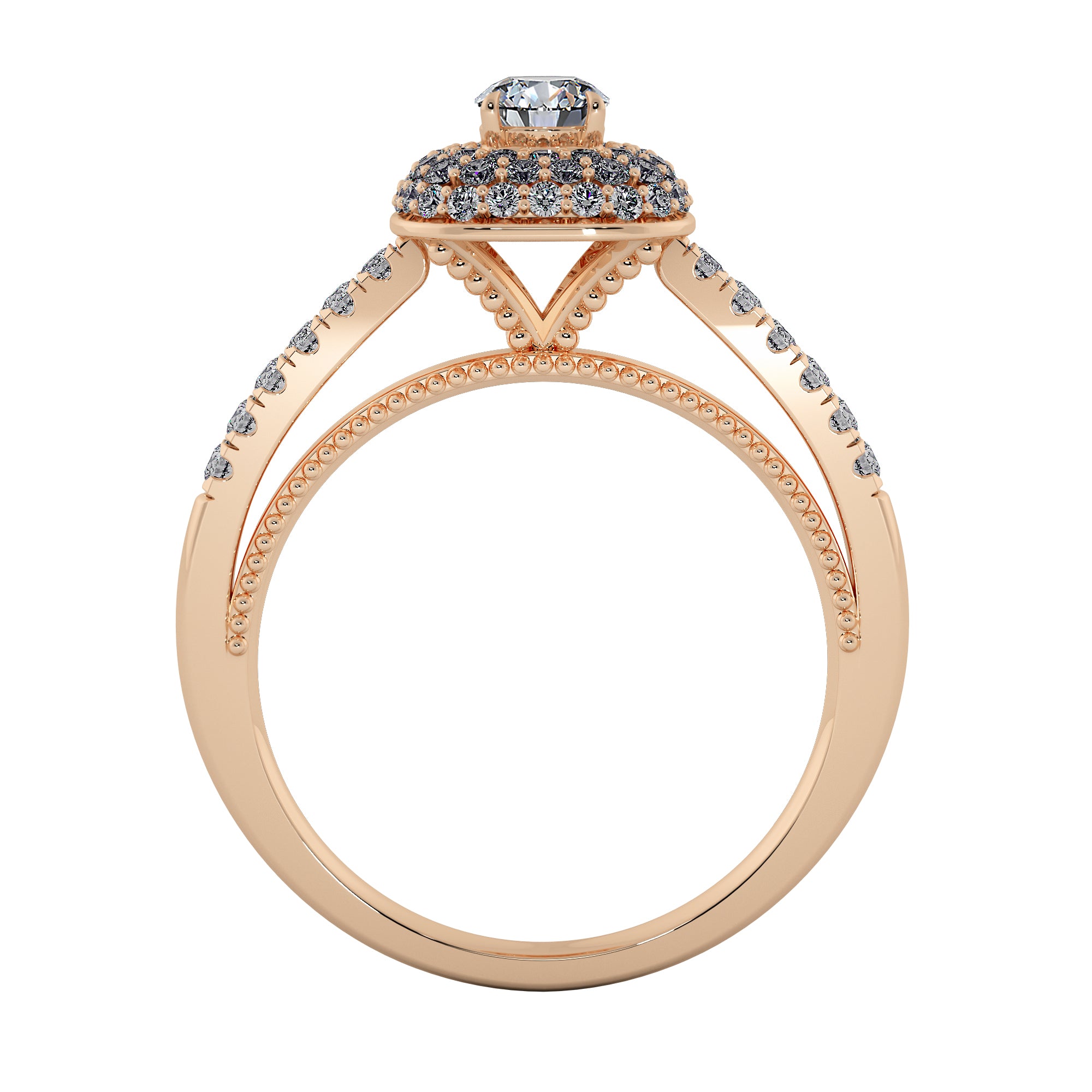Royal Lace Double Halo Diamond Ring