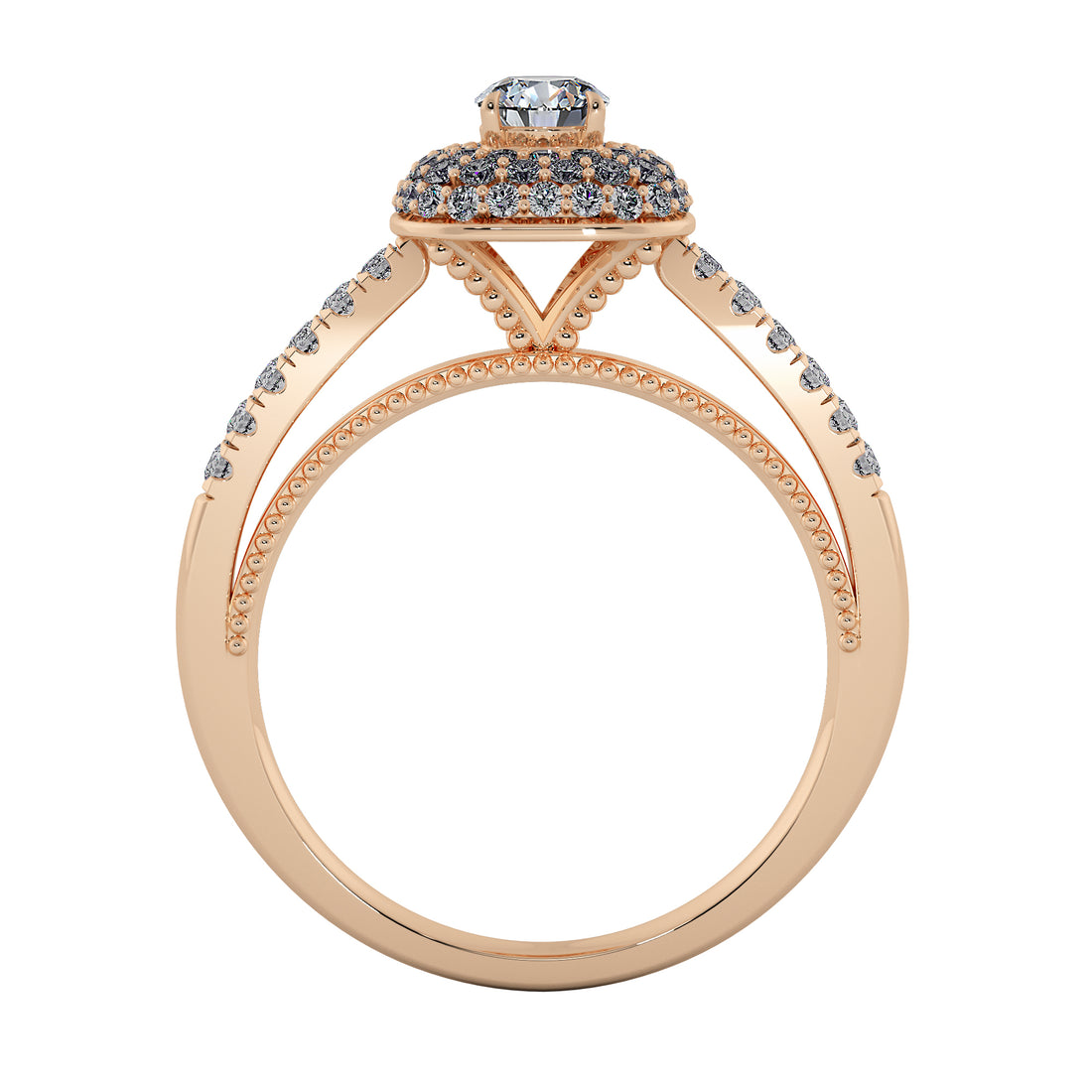 Royal Lace Double Halo Diamond Ring