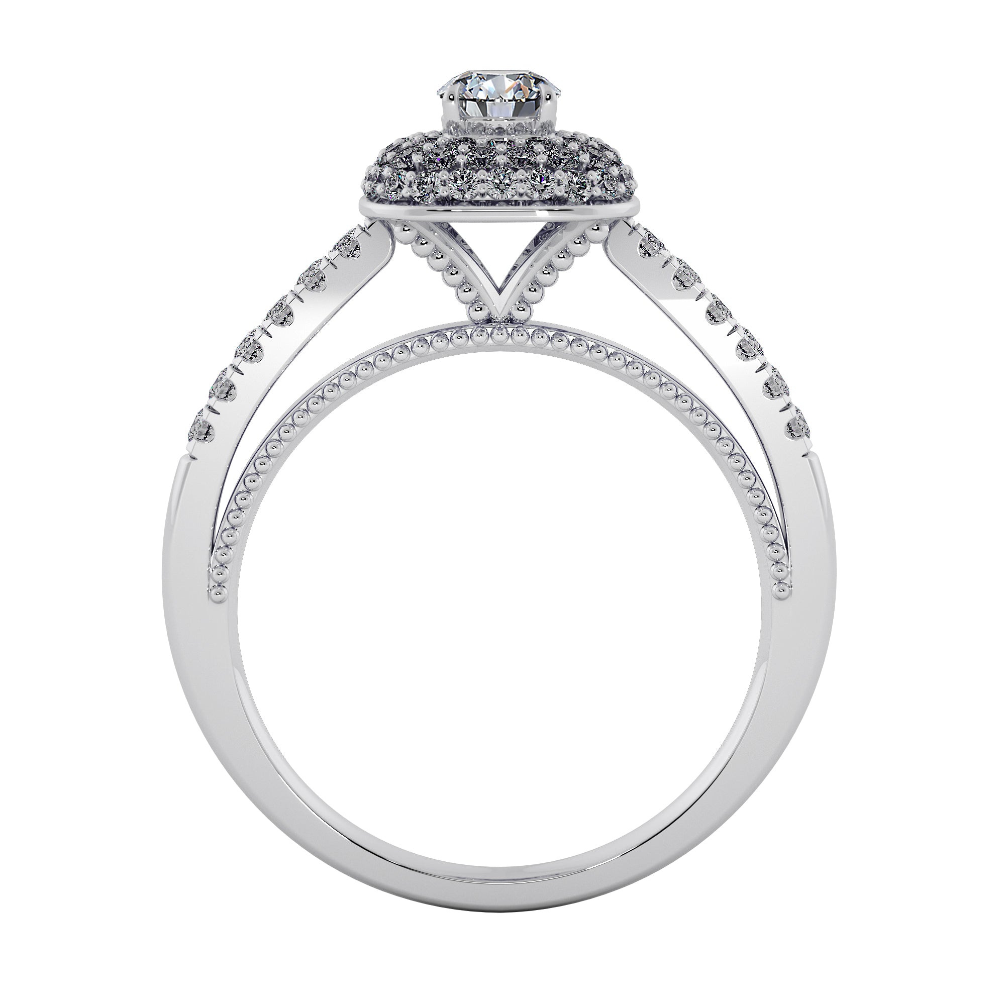 Royal Lace Double Halo Diamond Ring