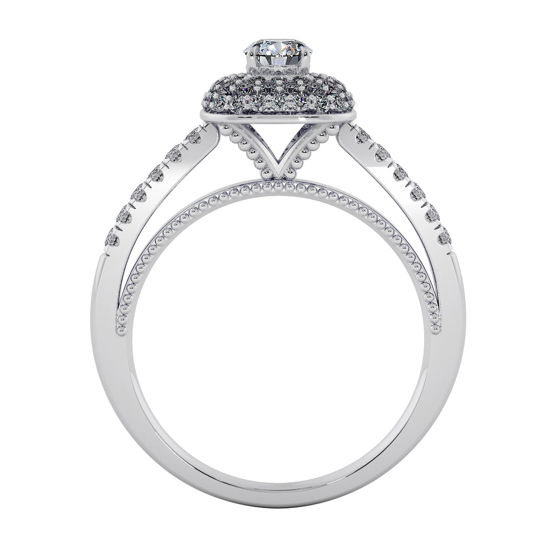 Royal Lace Double Halo Diamond Ring