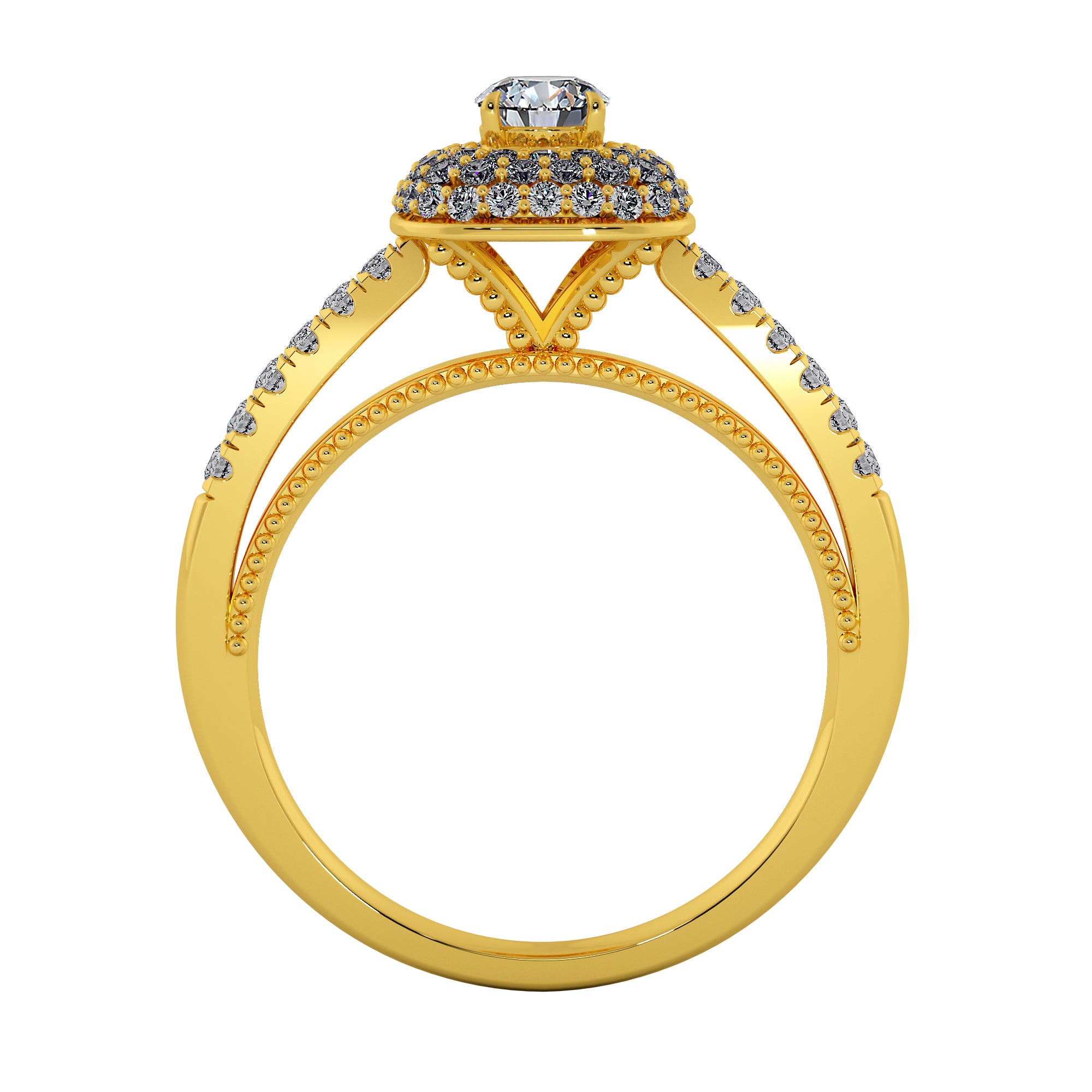 Royal Lace Double Halo Diamond Ring