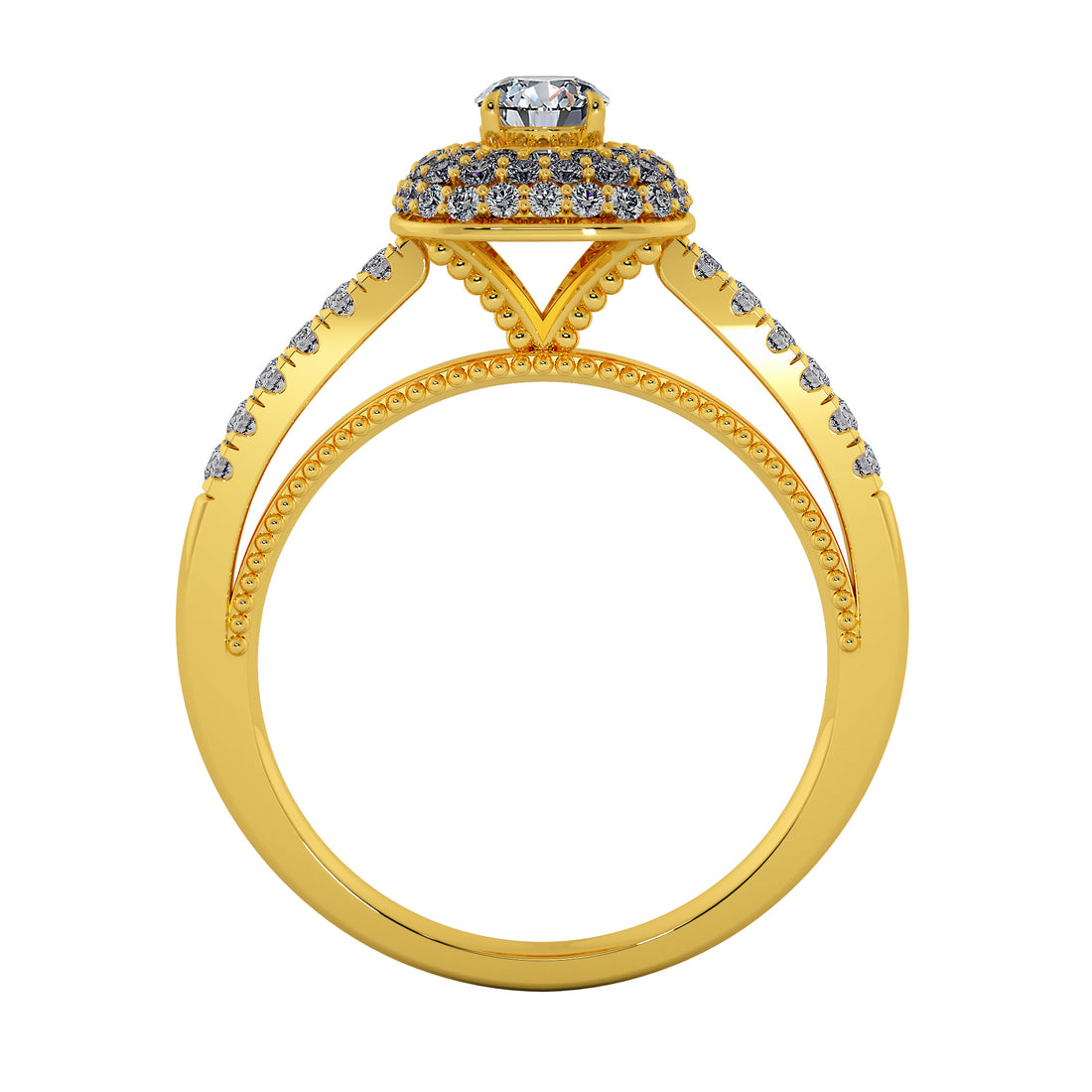 Royal Lace Double Halo Diamond Ring