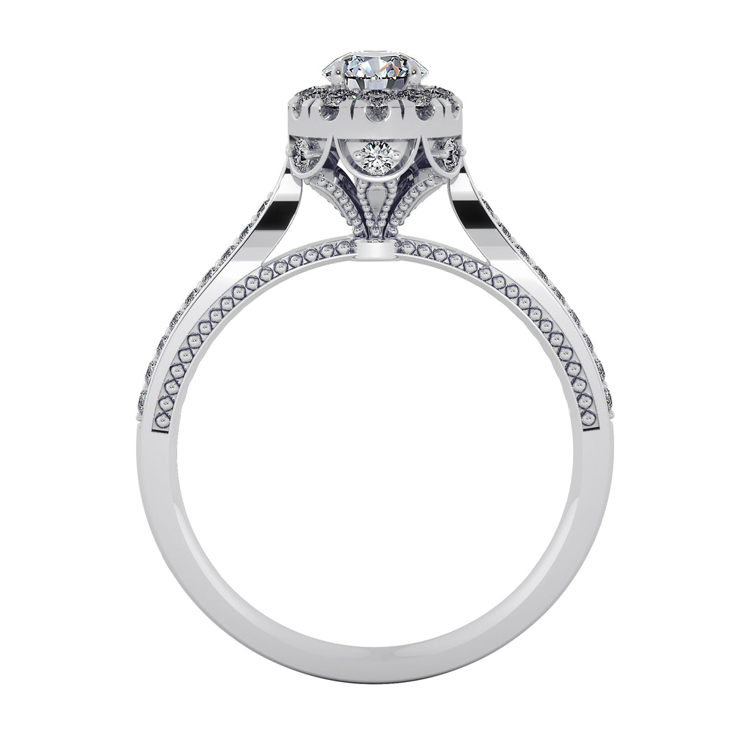 Marielle Lab Grown Diamond Ring – Luxe Petal Halo Engagement Ring